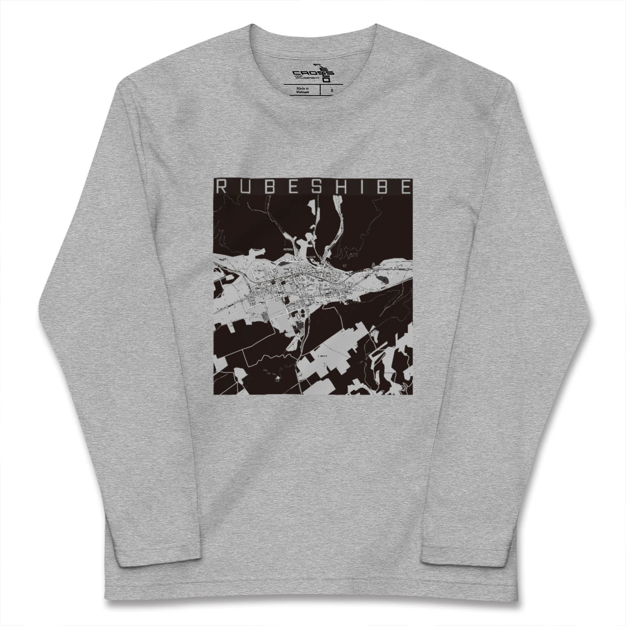 【留辺蘂(北海道)】地図柄ロングスリーブTシャツ