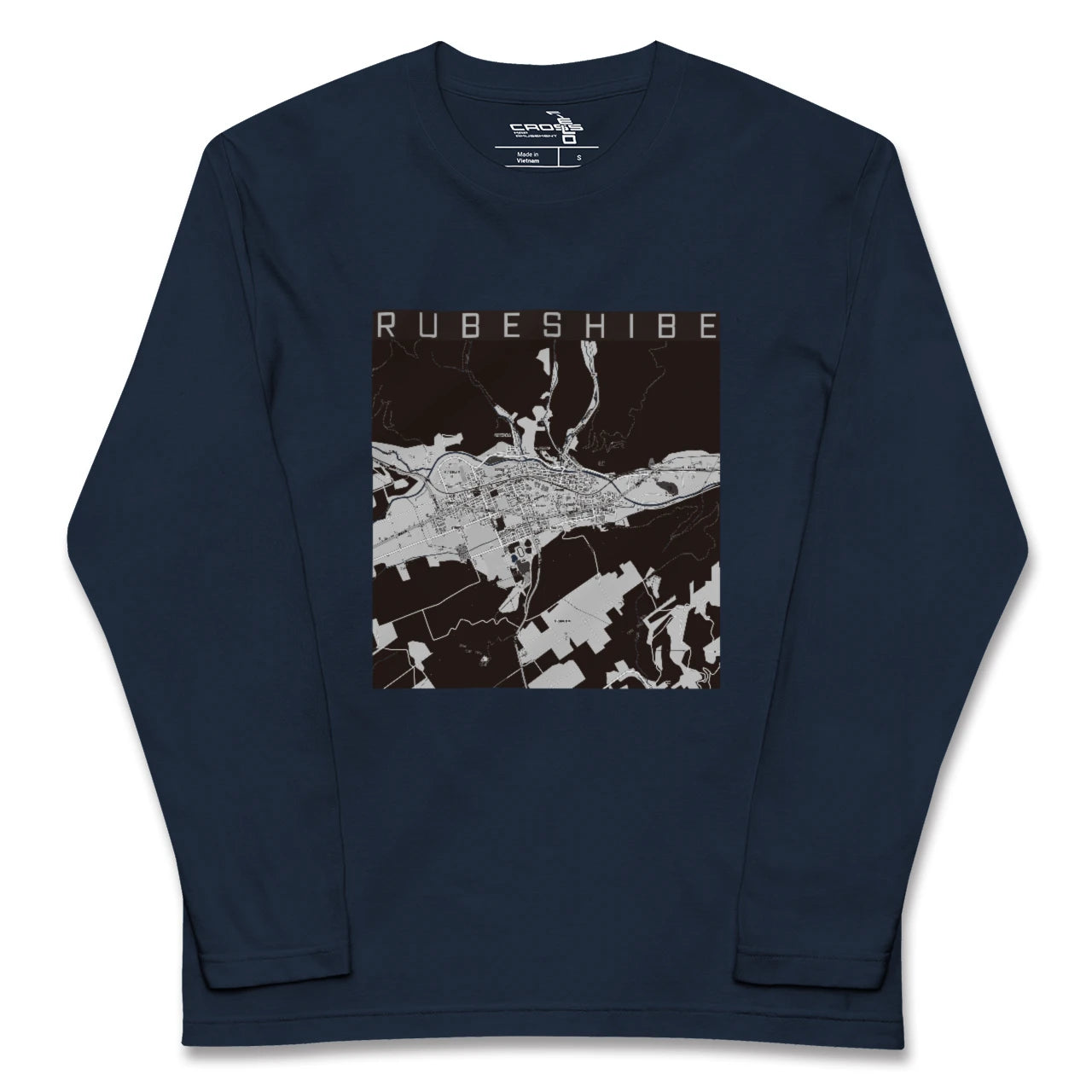 【留辺蘂(北海道)】地図柄ロングスリーブTシャツ