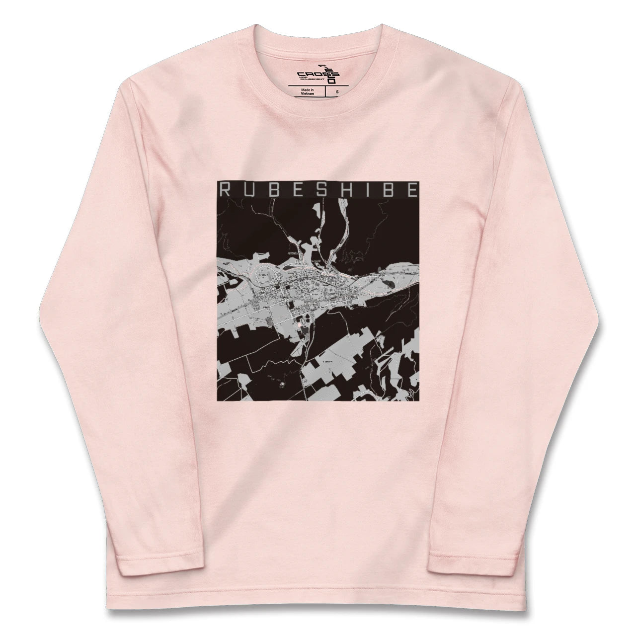 【留辺蘂(北海道)】地図柄ロングスリーブTシャツ