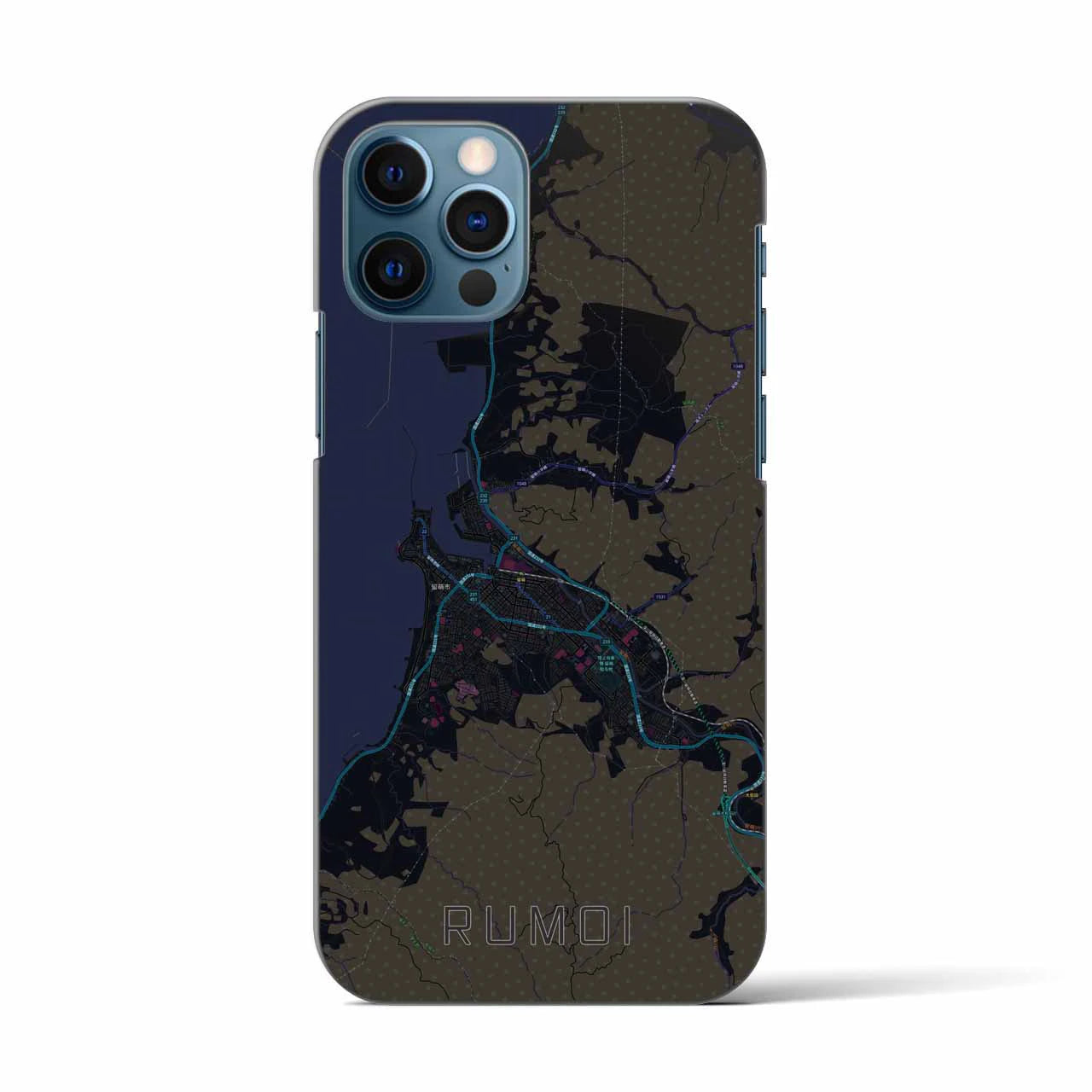 【留萌(北海道)】地図柄iPhoneケース(バックカバータイプ)