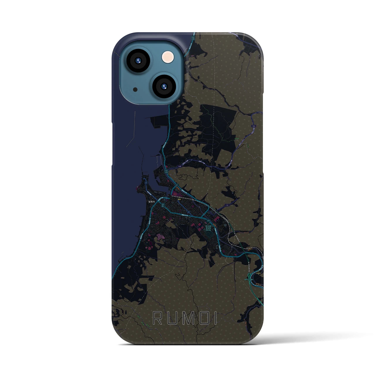 【留萌(北海道)】地図柄iPhoneケース(バックカバータイプ)