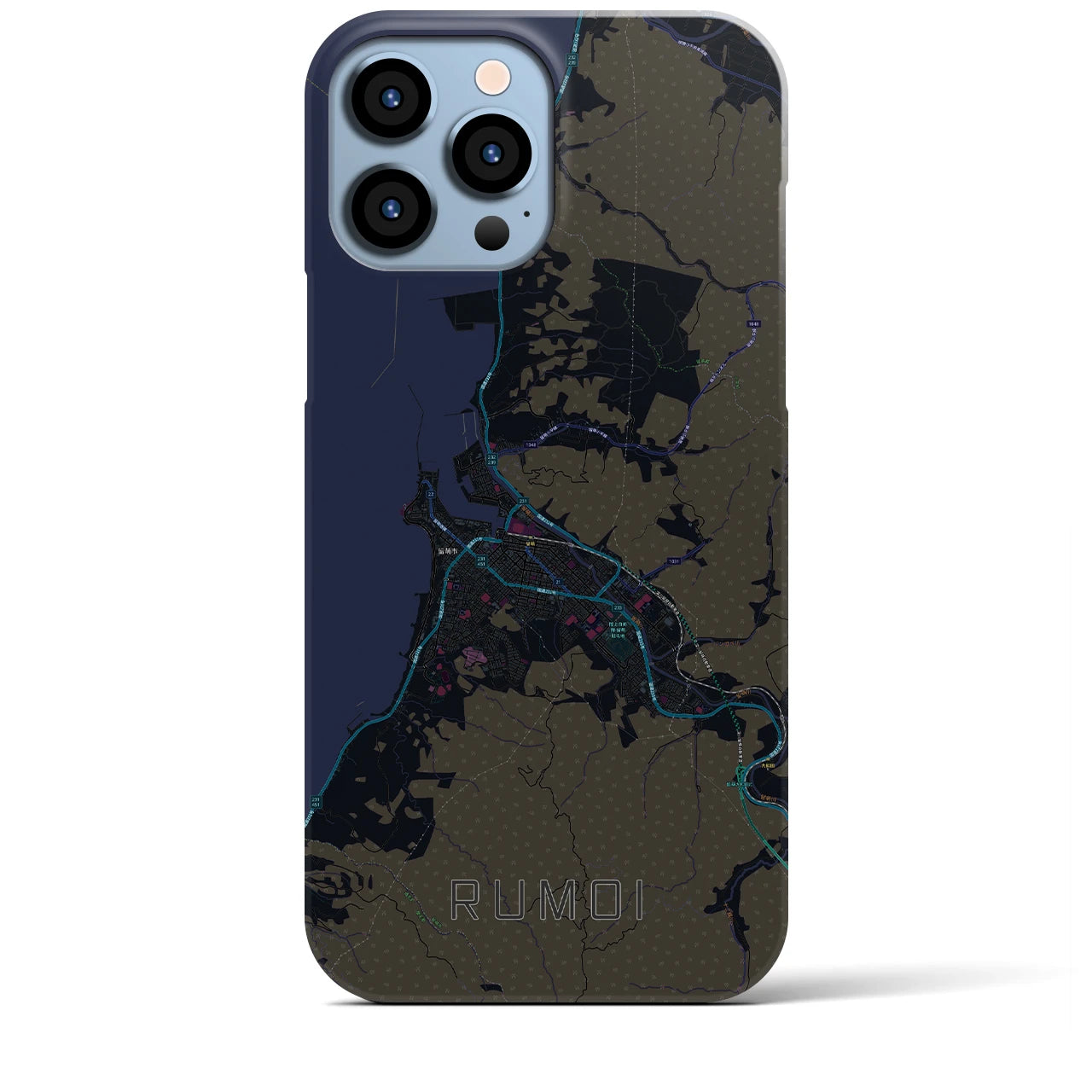 【留萌(北海道)】地図柄iPhoneケース(バックカバータイプ)