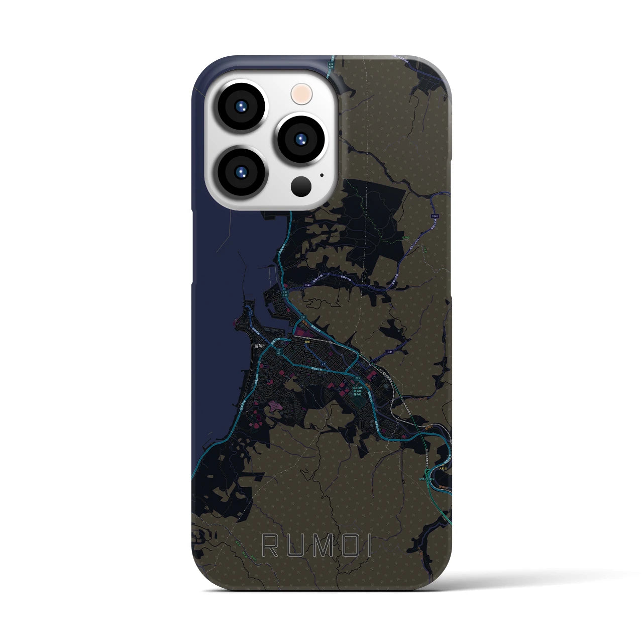 【留萌(北海道)】地図柄iPhoneケース(バックカバータイプ)