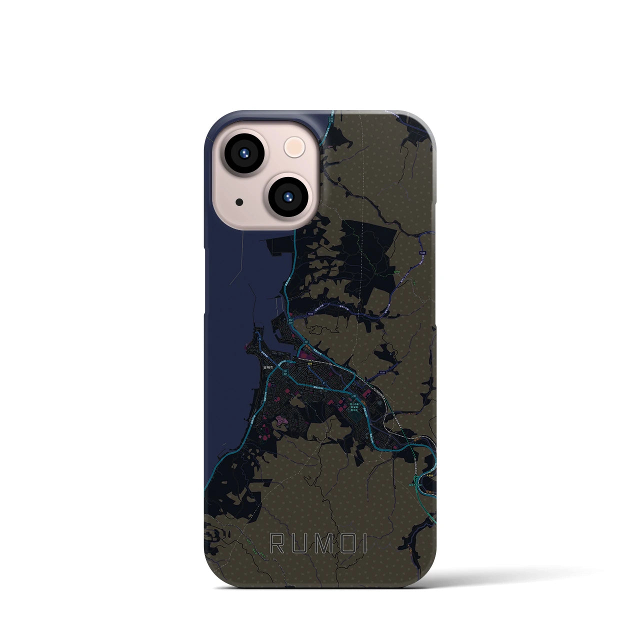 【留萌(北海道)】地図柄iPhoneケース(バックカバータイプ)