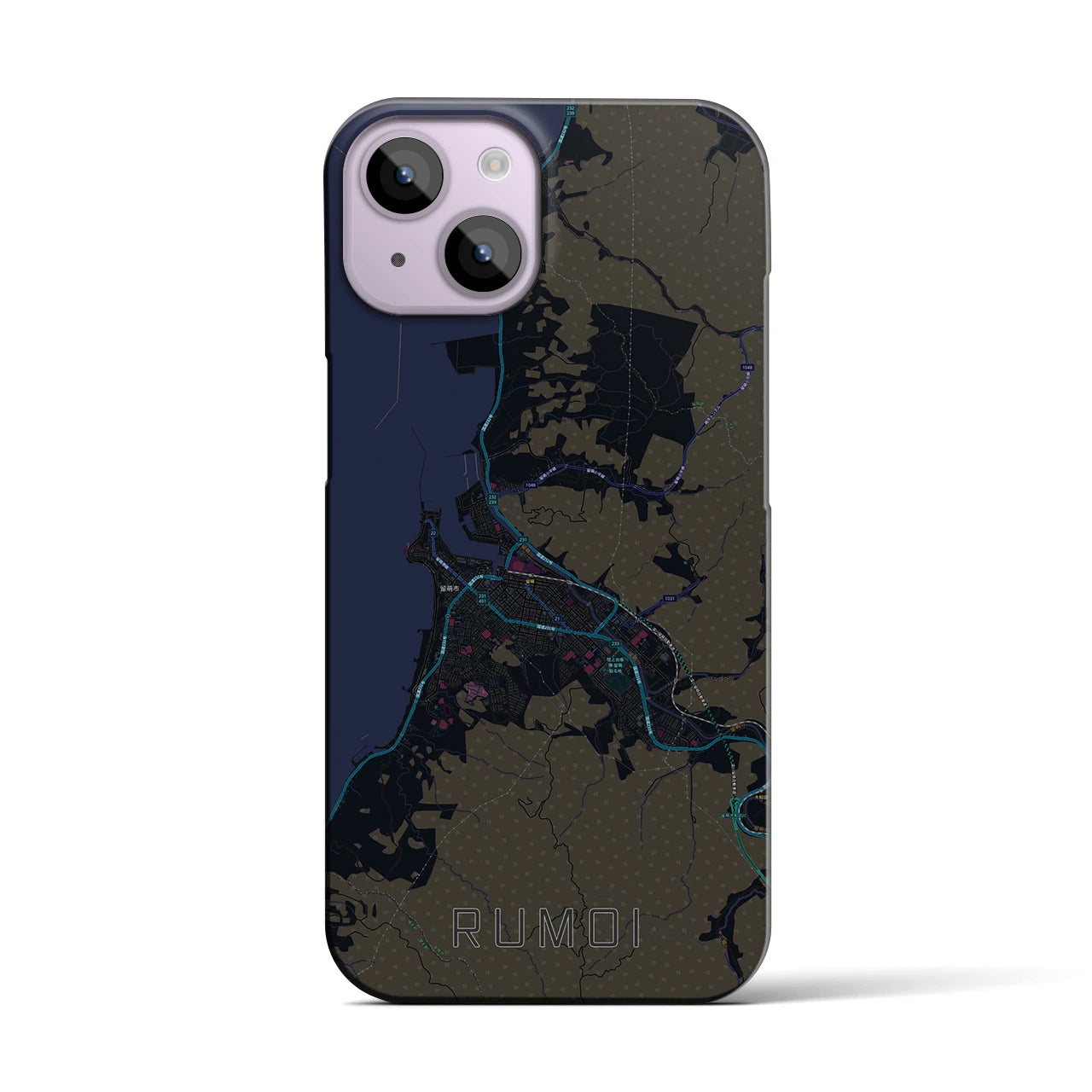 【留萌(北海道)】地図柄iPhoneケース(バックカバータイプ)