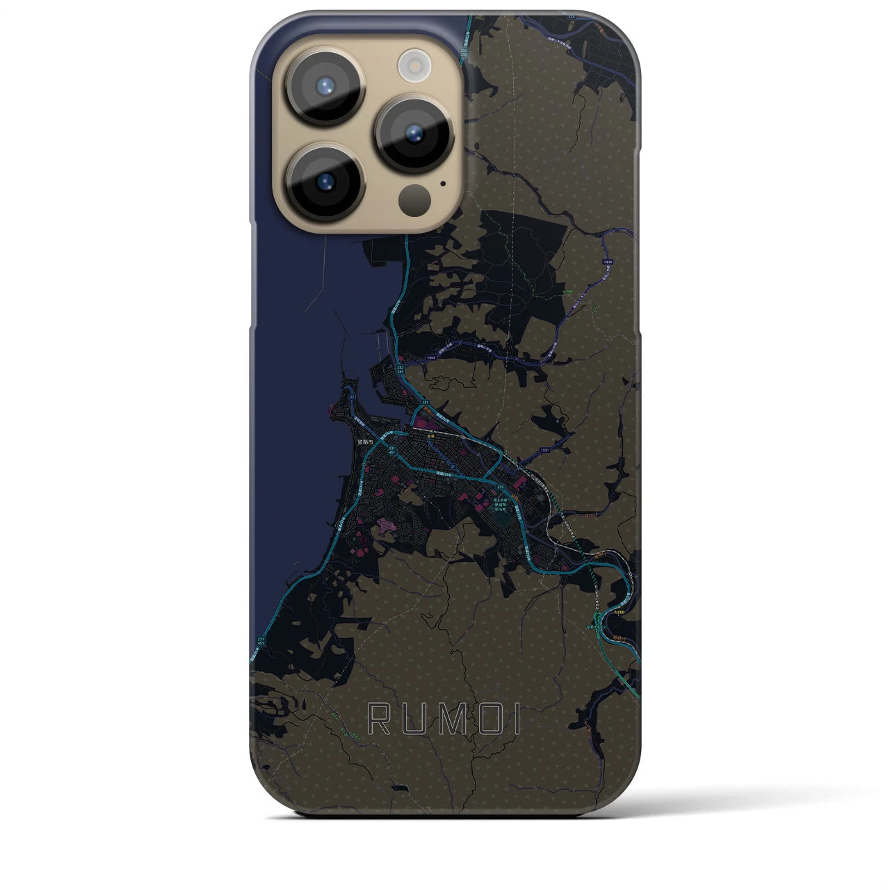 【留萌(北海道)】地図柄iPhoneケース(バックカバータイプ)