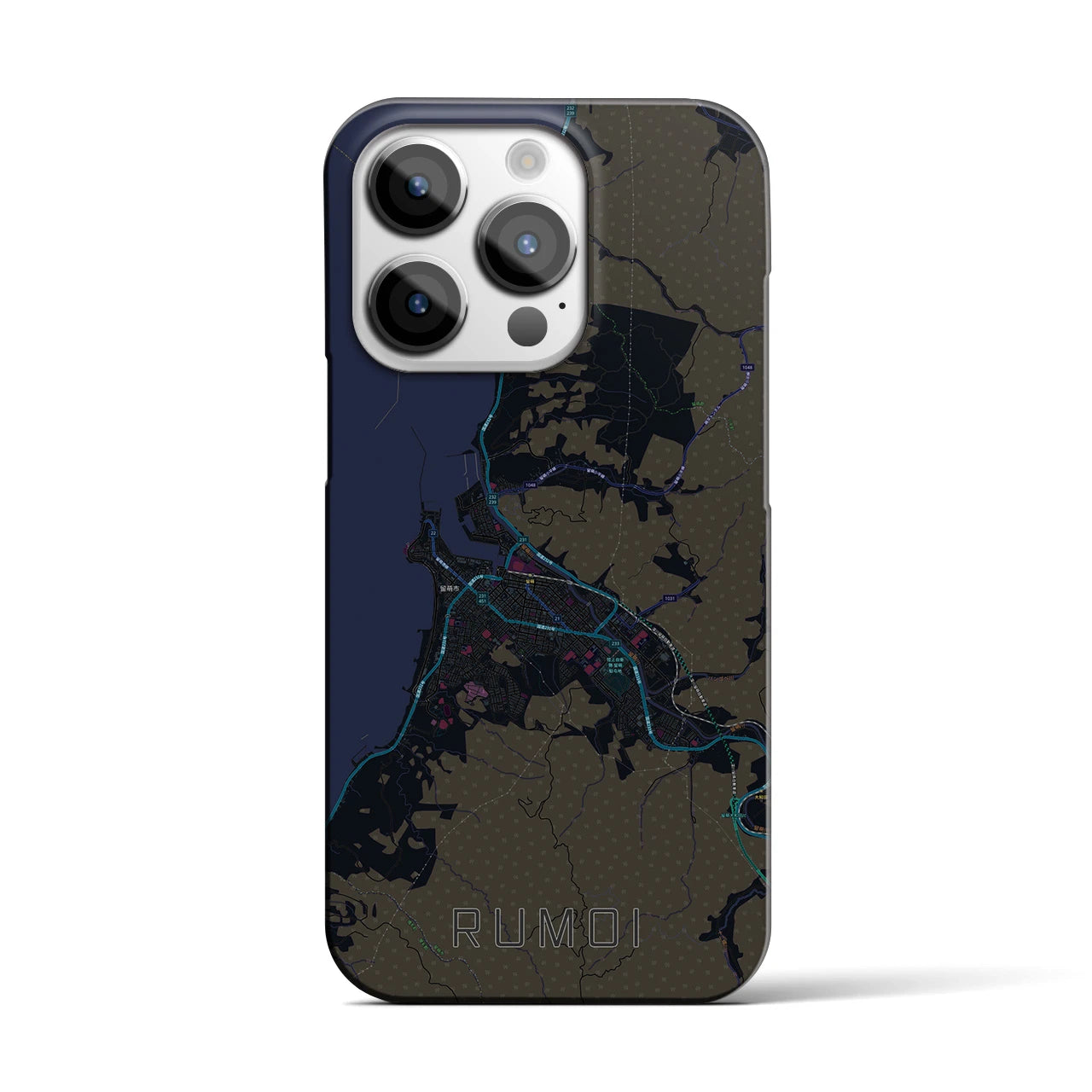 【留萌(北海道)】地図柄iPhoneケース(バックカバータイプ)