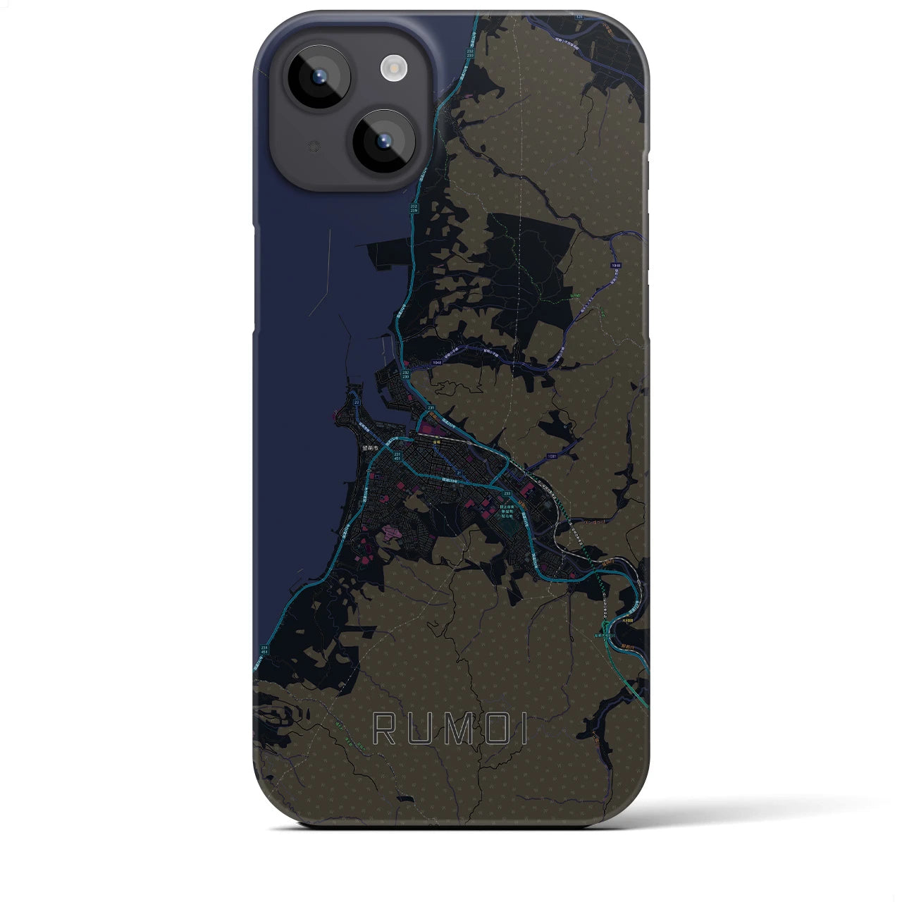 【留萌(北海道)】地図柄iPhoneケース(バックカバータイプ)