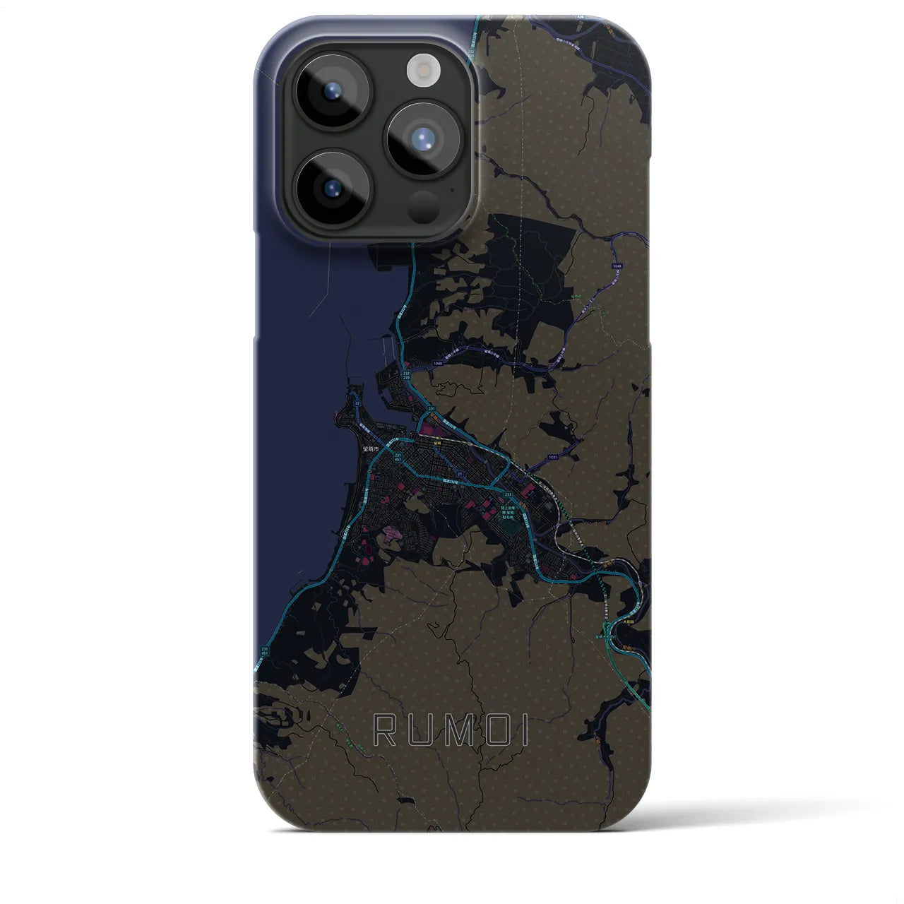 【留萌(北海道)】地図柄iPhoneケース(バックカバータイプ)