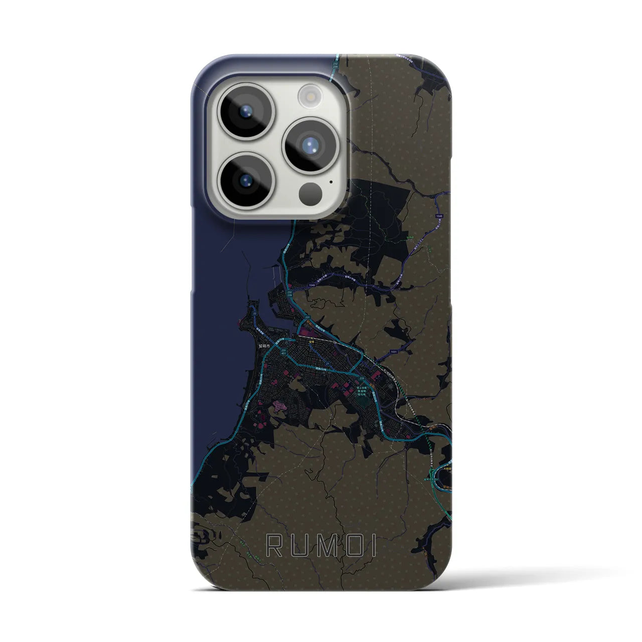 【留萌(北海道)】地図柄iPhoneケース(バックカバータイプ)