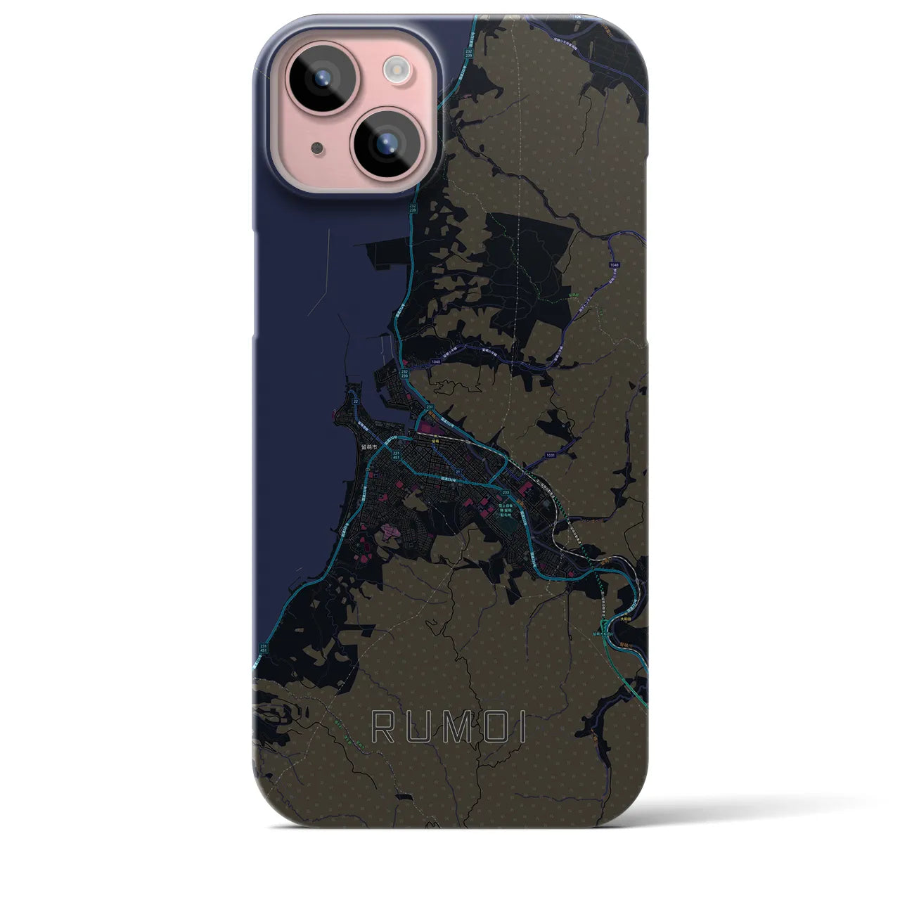 【留萌(北海道)】地図柄iPhoneケース(バックカバータイプ)