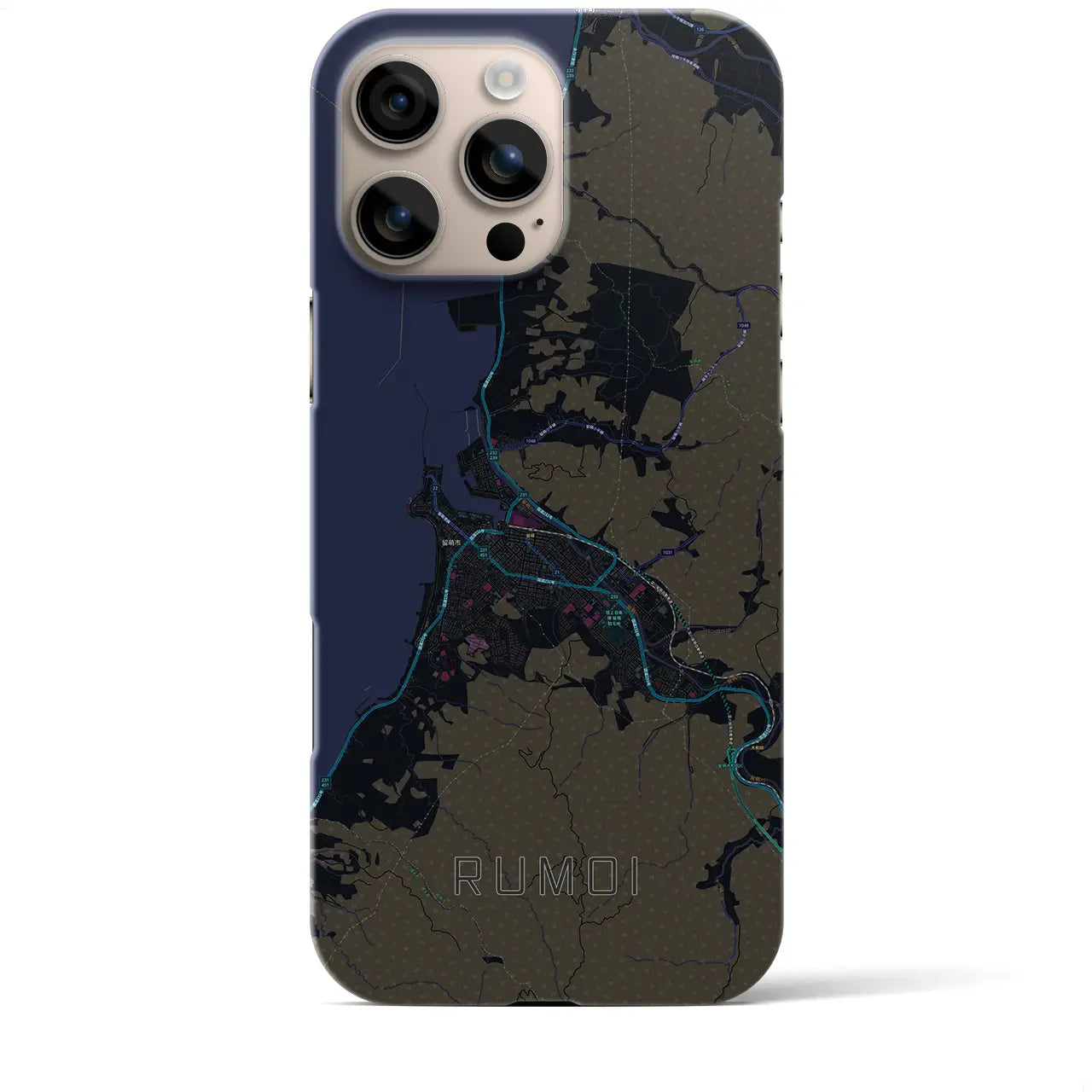【留萌(北海道)】地図柄iPhoneケース(バックカバータイプ)