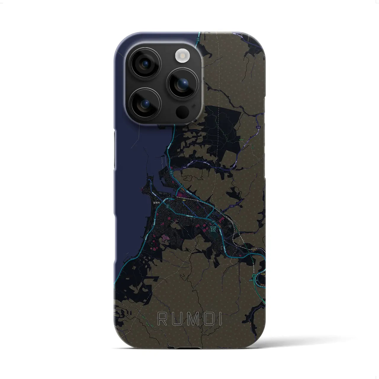 【留萌(北海道)】地図柄iPhoneケース(バックカバータイプ)