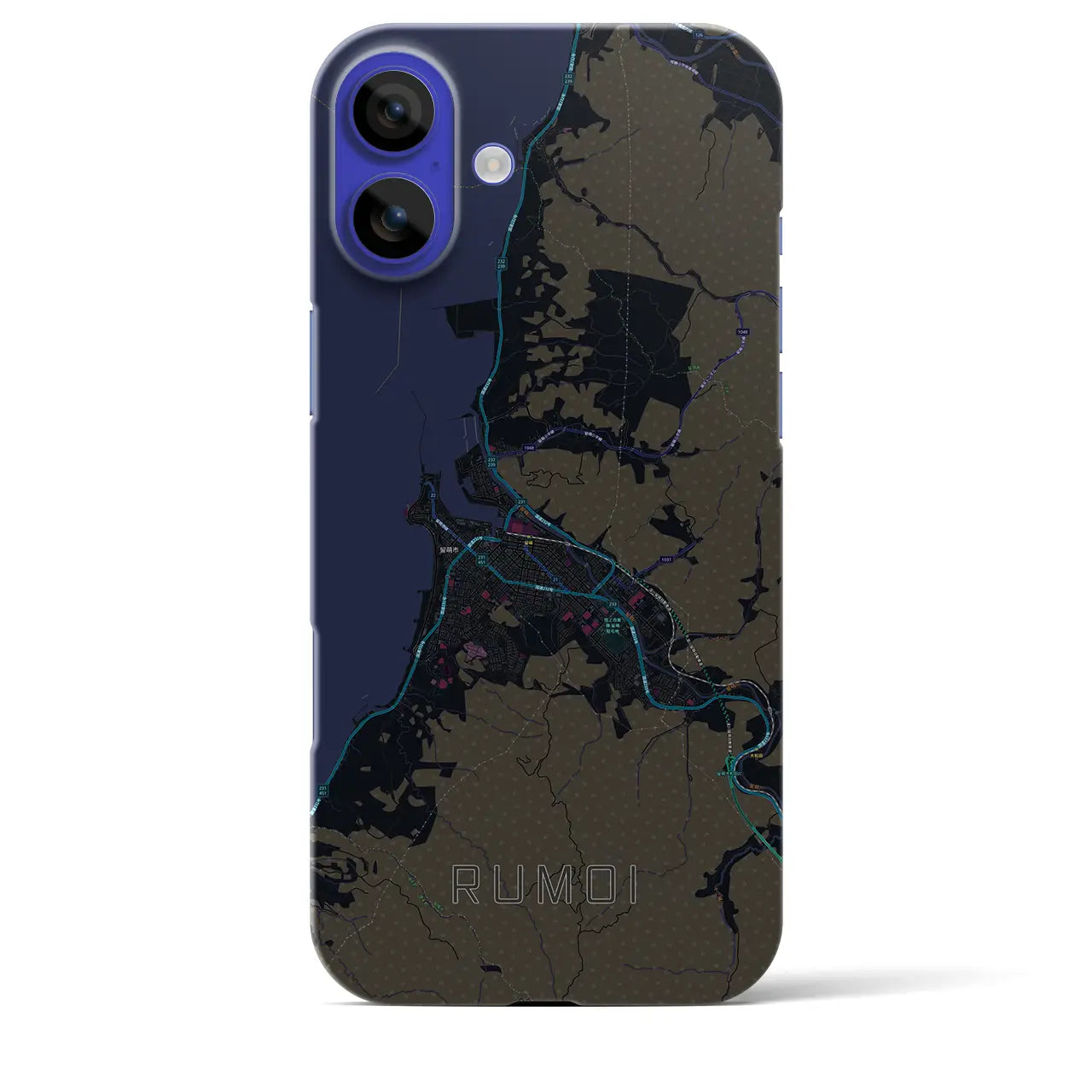【留萌(北海道)】地図柄iPhoneケース(バックカバータイプ)