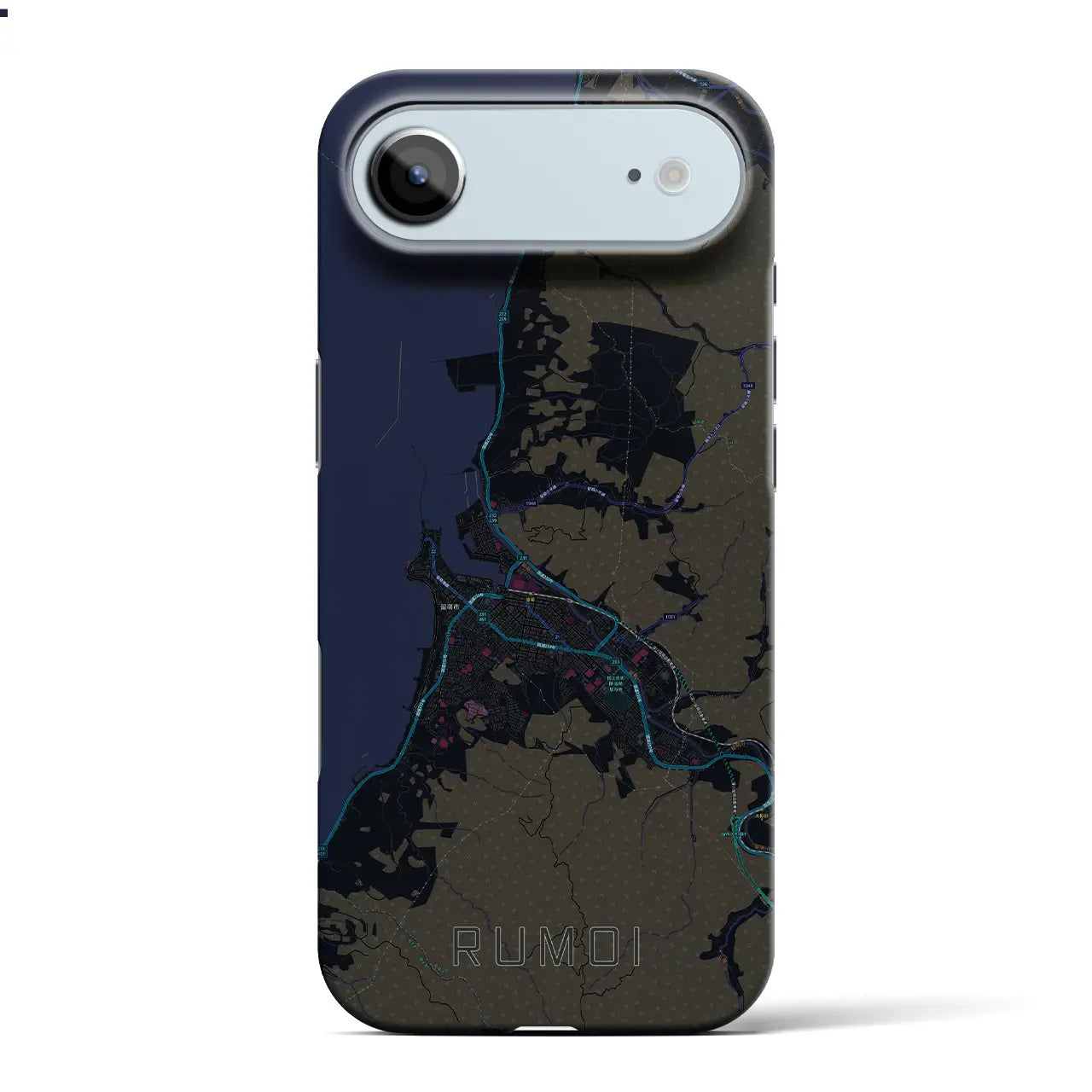 【留萌(北海道)】地図柄iPhoneケース(バックカバータイプ)