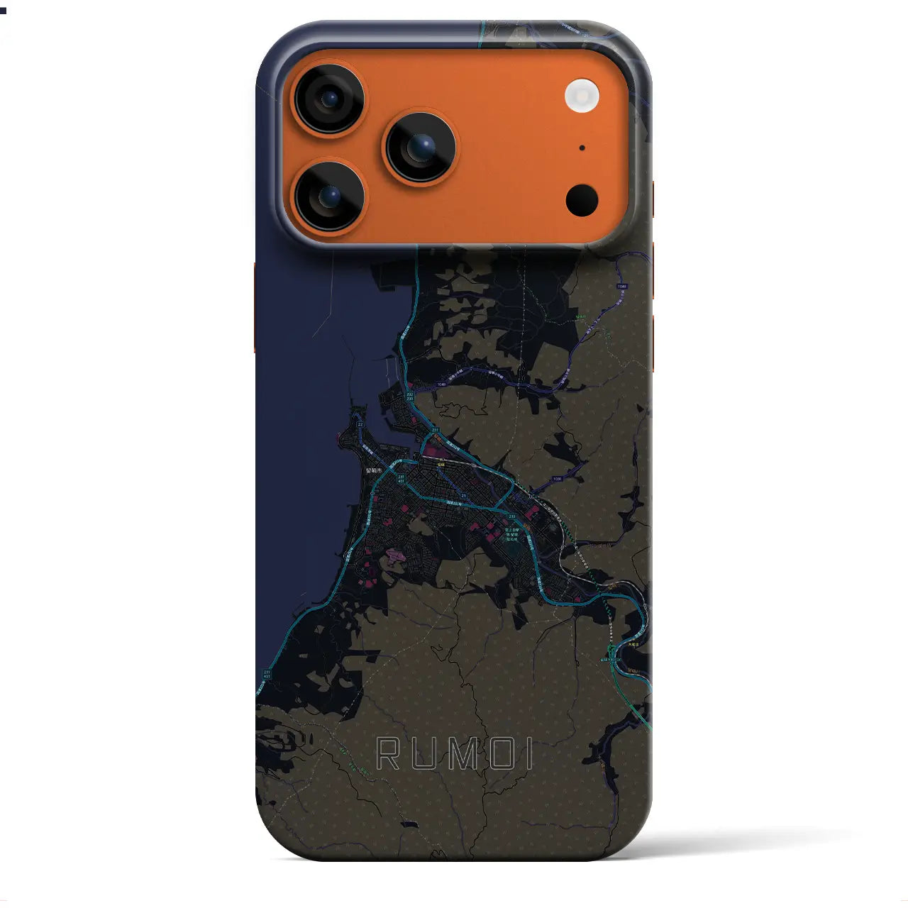 【留萌(北海道)】地図柄iPhoneケース(バックカバータイプ)
