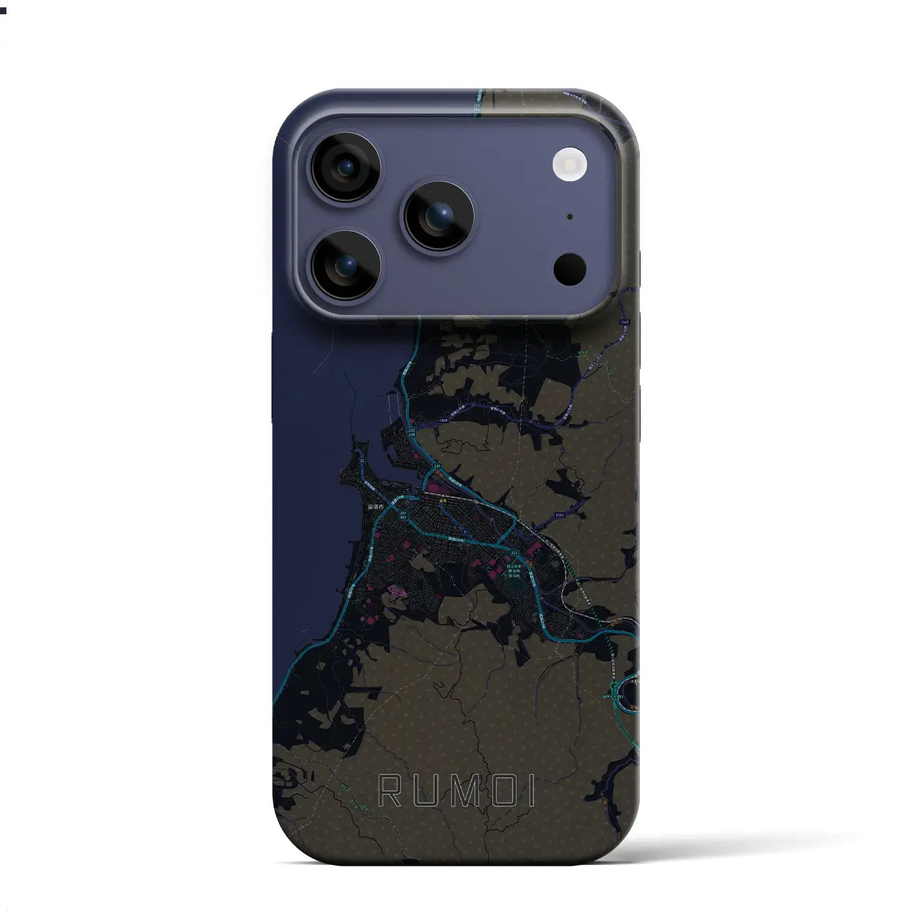 【留萌(北海道)】地図柄iPhoneケース(バックカバータイプ)