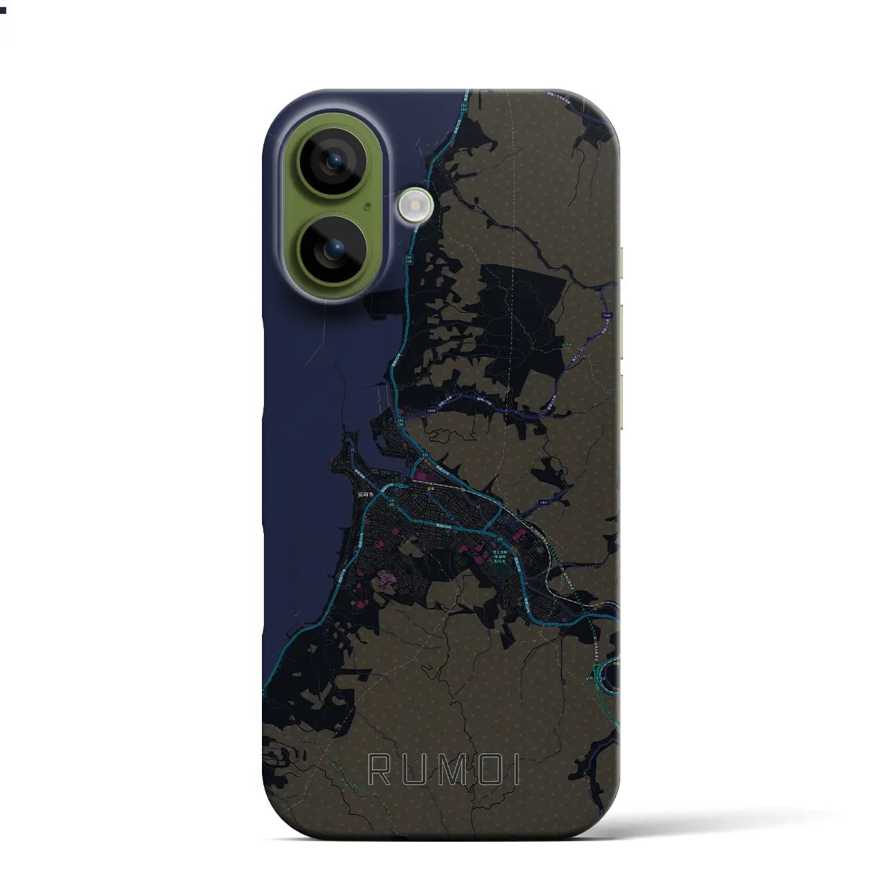 【留萌(北海道)】地図柄iPhoneケース(バックカバータイプ)