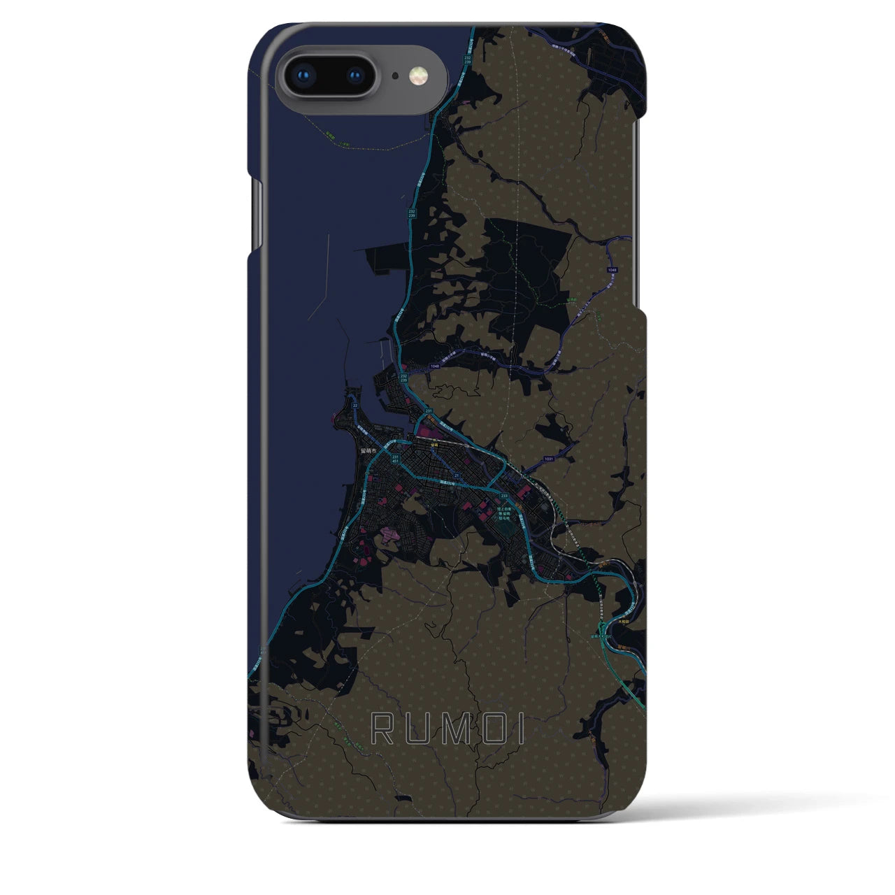 【留萌(北海道)】地図柄iPhoneケース(バックカバータイプ)