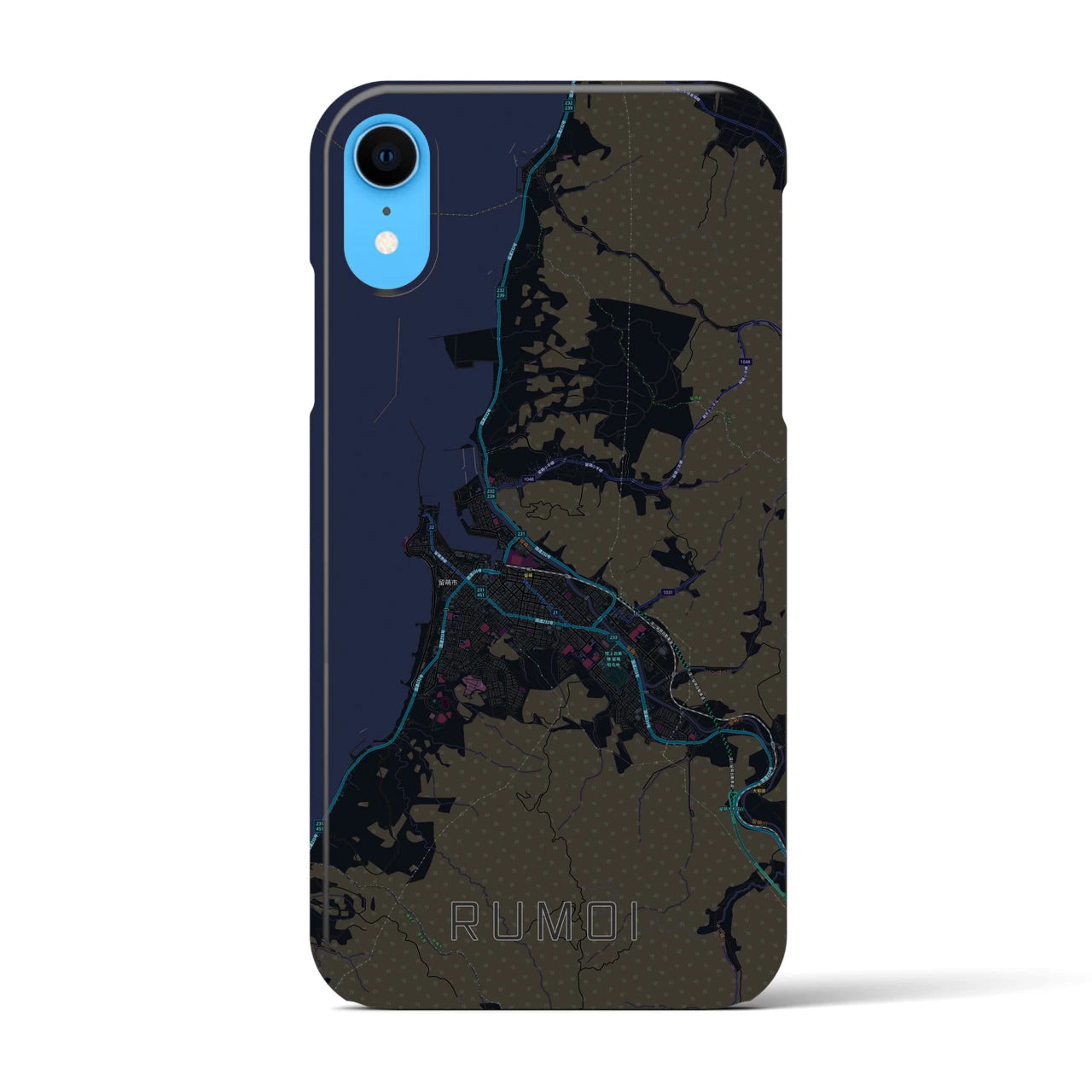 【留萌(北海道)】地図柄iPhoneケース(バックカバータイプ)