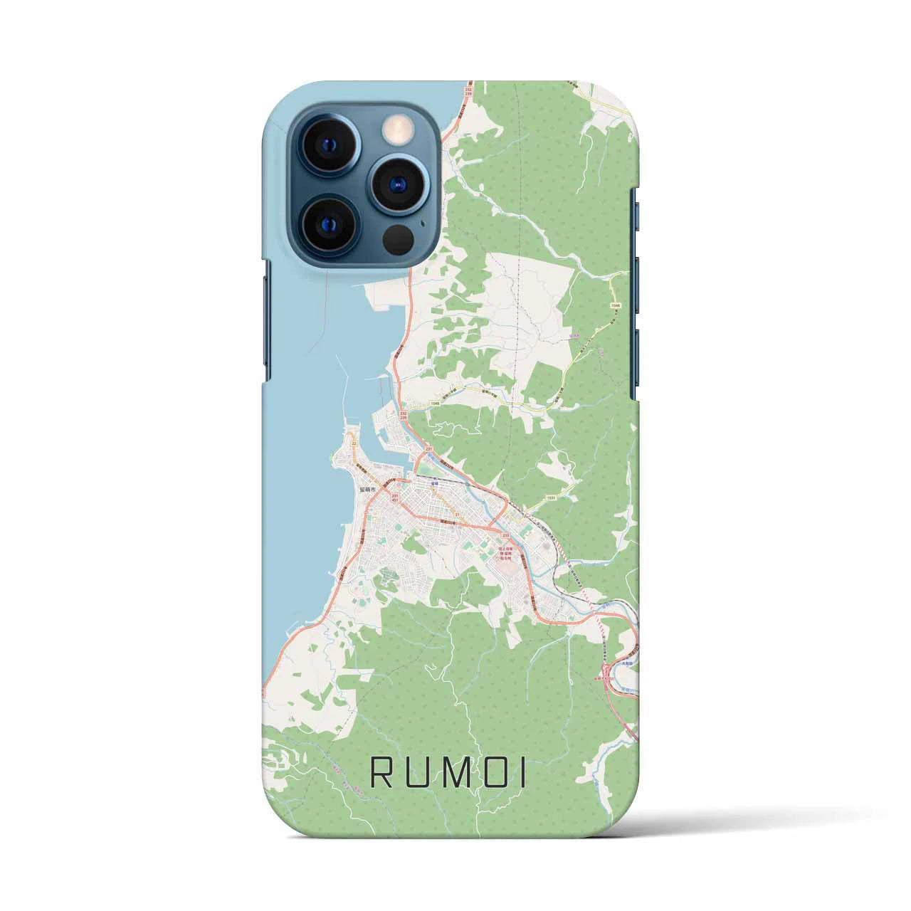 【留萌(北海道)】地図柄iPhoneケース(バックカバータイプ)