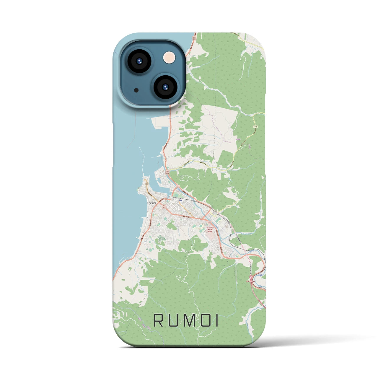 【留萌(北海道)】地図柄iPhoneケース(バックカバータイプ)