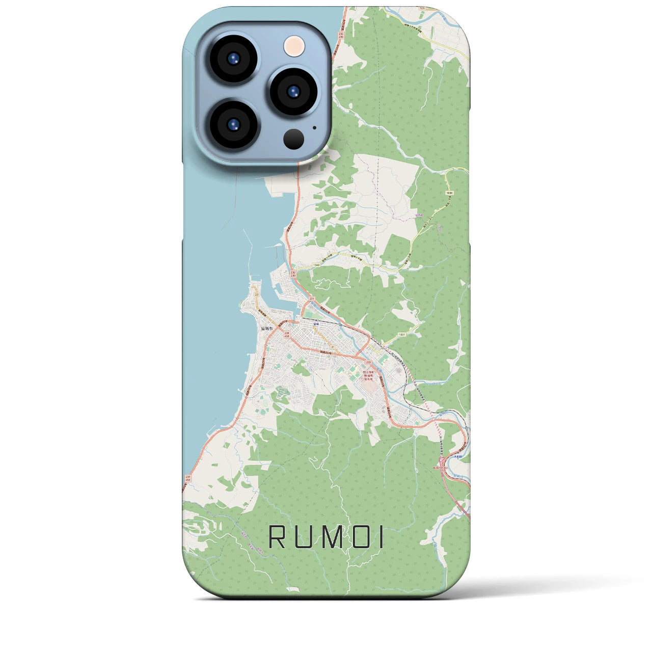 【留萌(北海道)】地図柄iPhoneケース(バックカバータイプ)