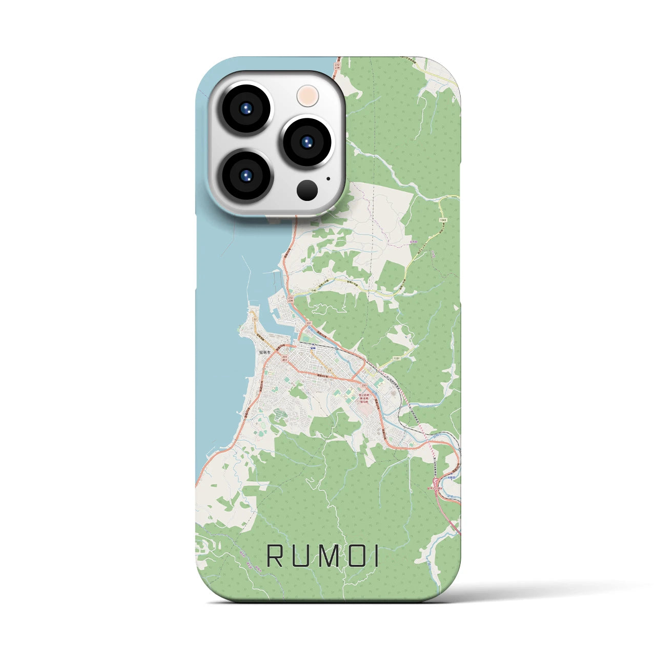 【留萌(北海道)】地図柄iPhoneケース(バックカバータイプ)