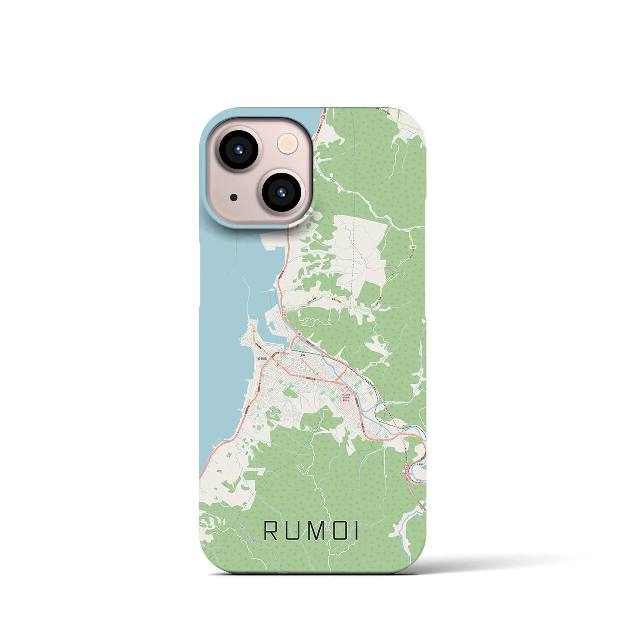【留萌(北海道)】地図柄iPhoneケース(バックカバータイプ)
