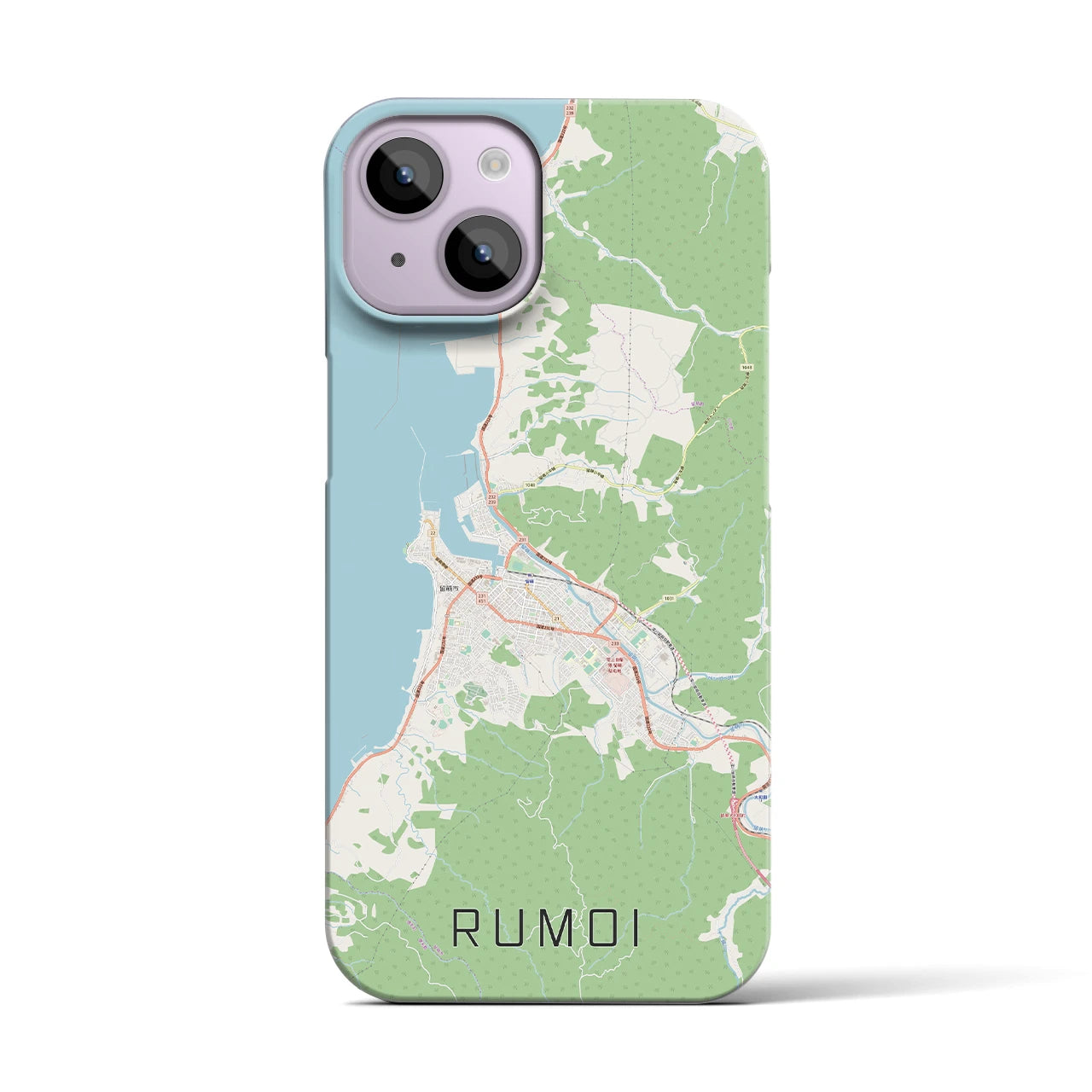 【留萌(北海道)】地図柄iPhoneケース(バックカバータイプ)