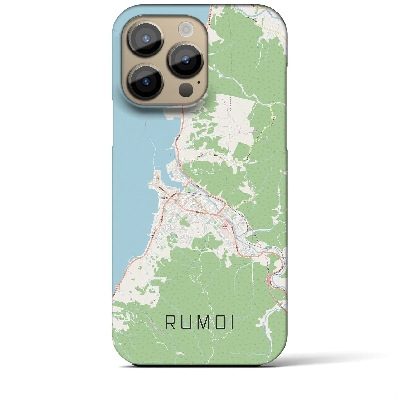 【留萌(北海道)】地図柄iPhoneケース(バックカバータイプ)
