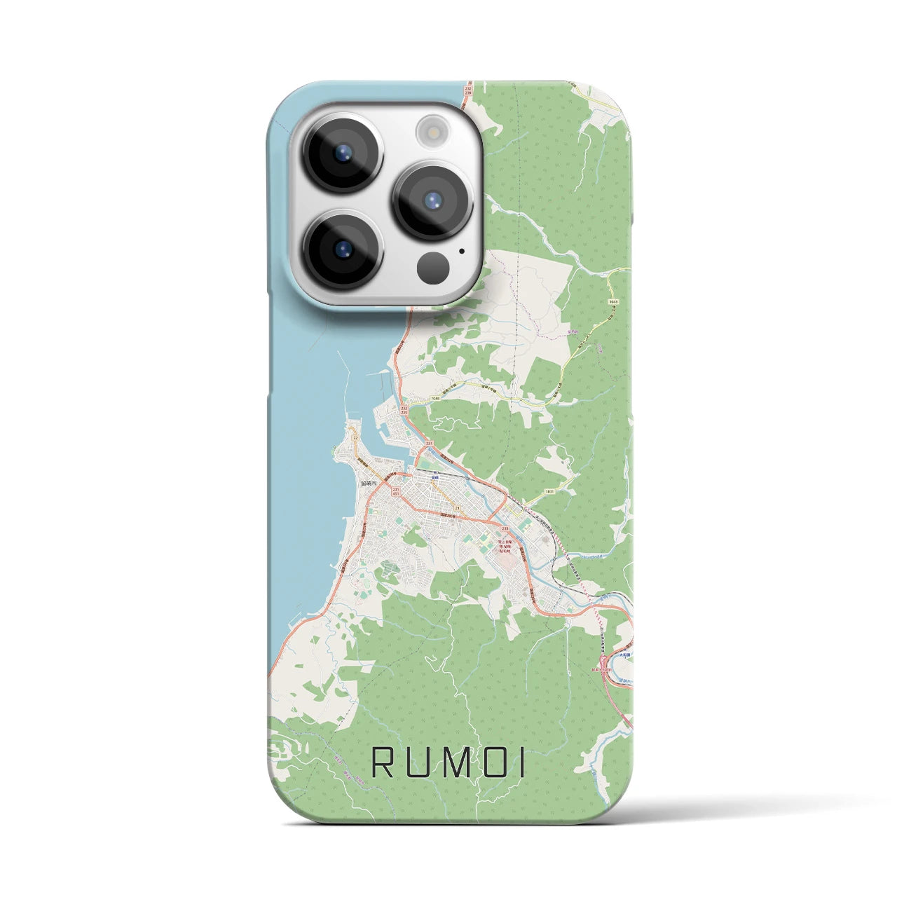 【留萌(北海道)】地図柄iPhoneケース(バックカバータイプ)