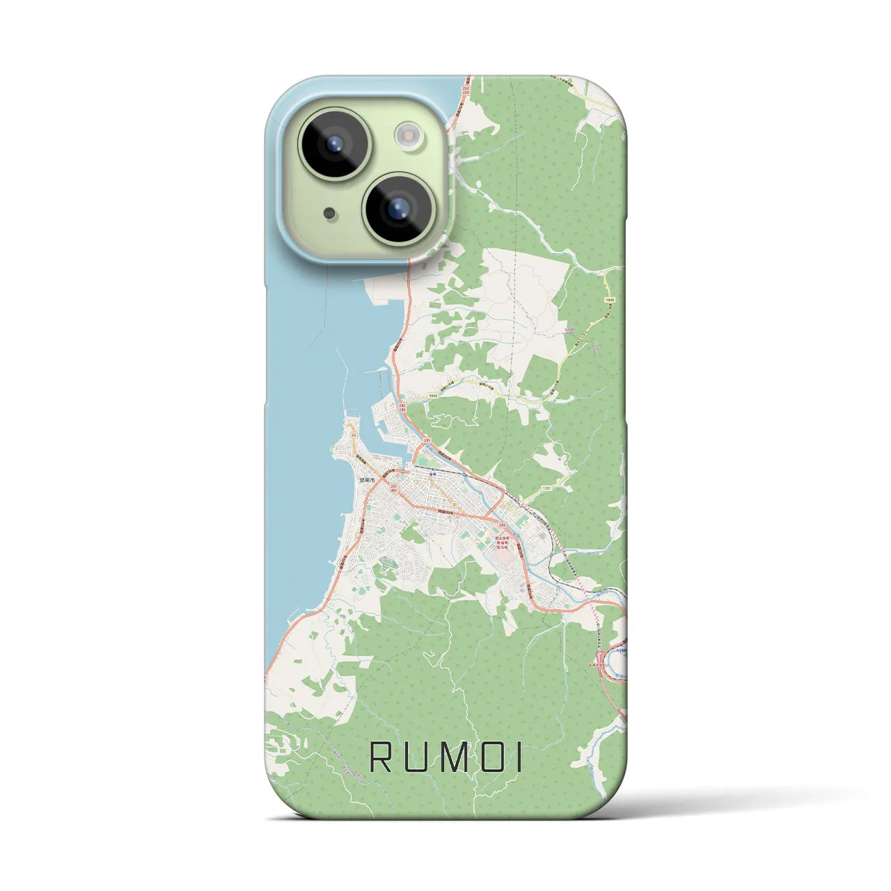【留萌(北海道)】地図柄iPhoneケース(バックカバータイプ)