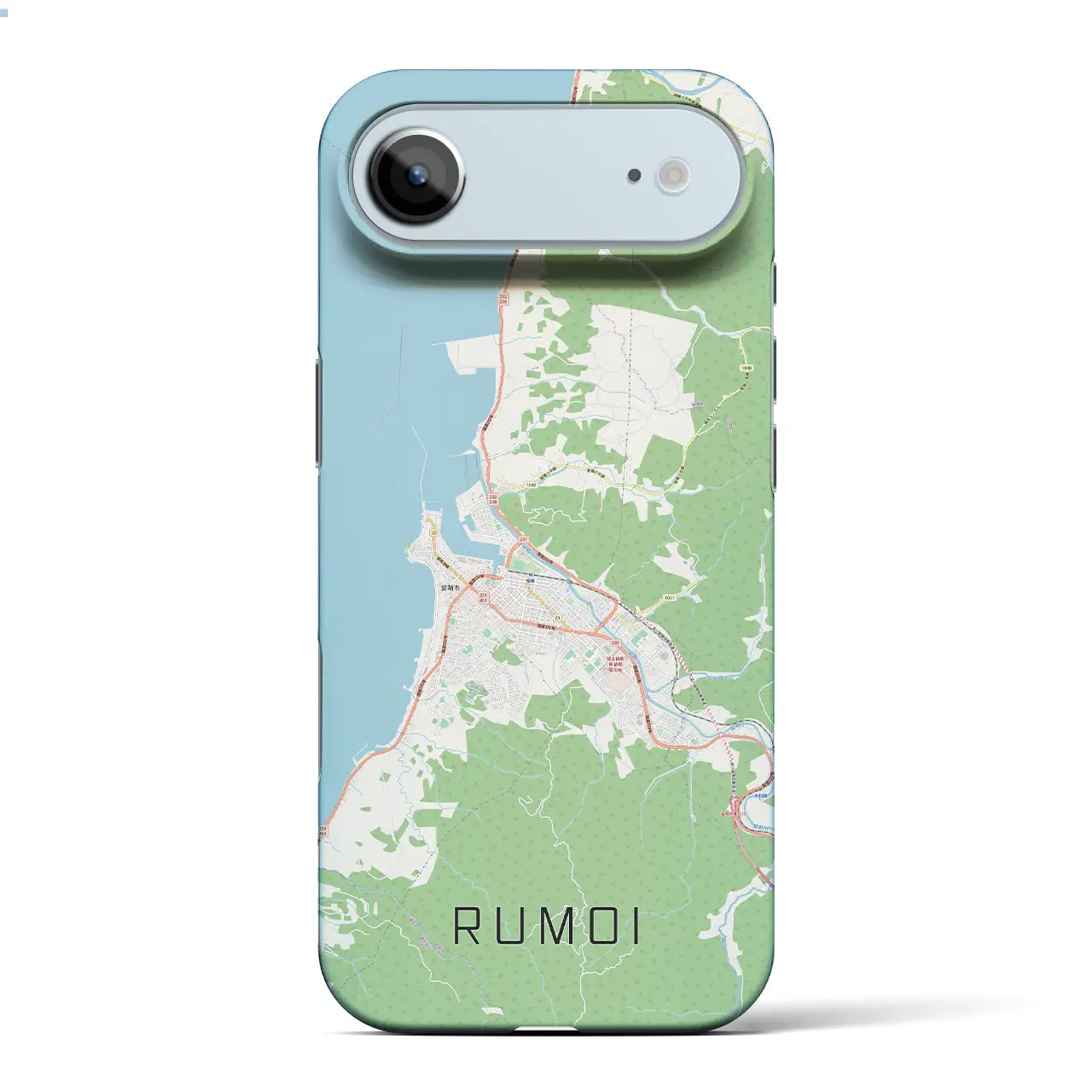 【留萌(北海道)】地図柄iPhoneケース(バックカバータイプ)