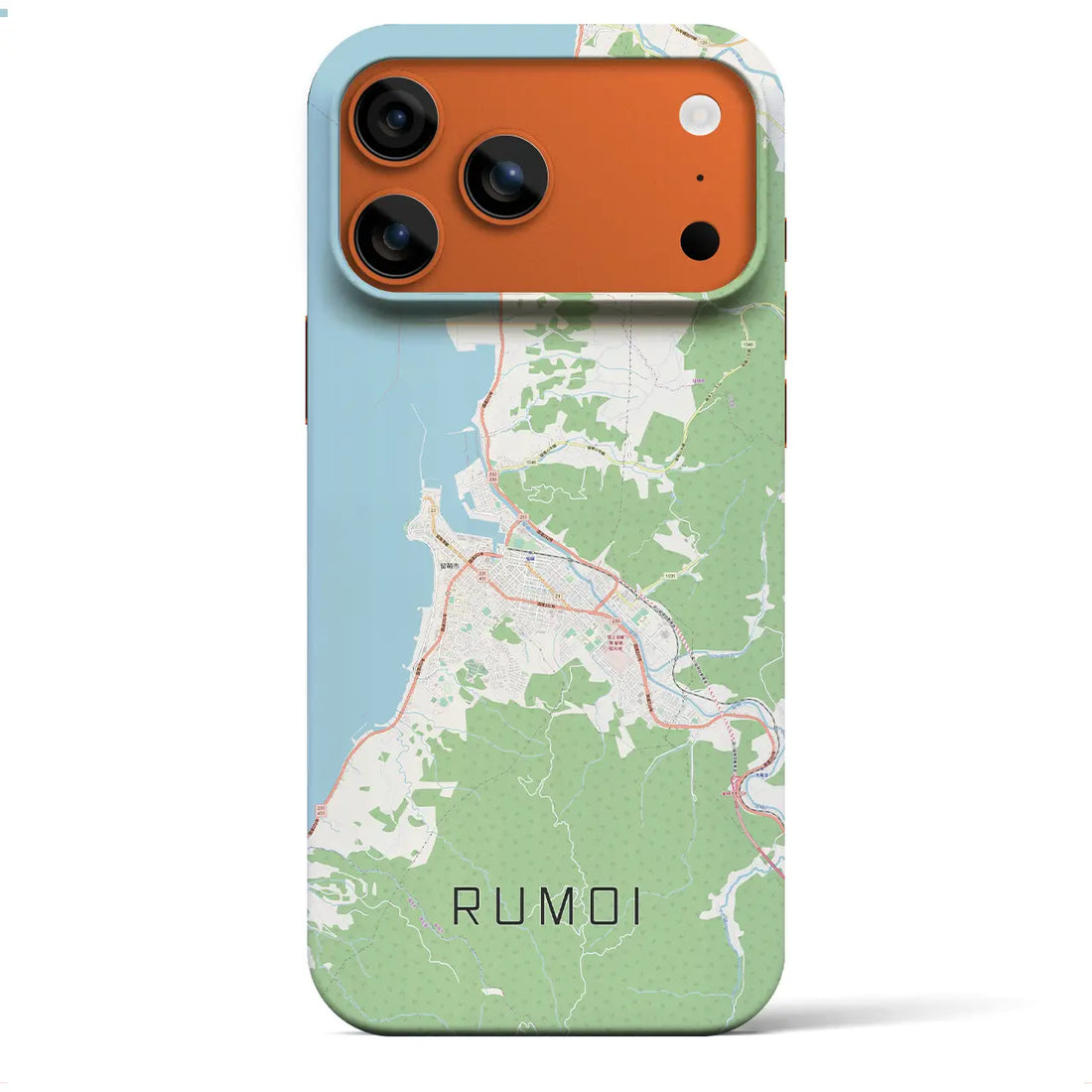 【留萌(北海道)】地図柄iPhoneケース(バックカバータイプ)ナチュラル・iPhone 17 Pro Max 用