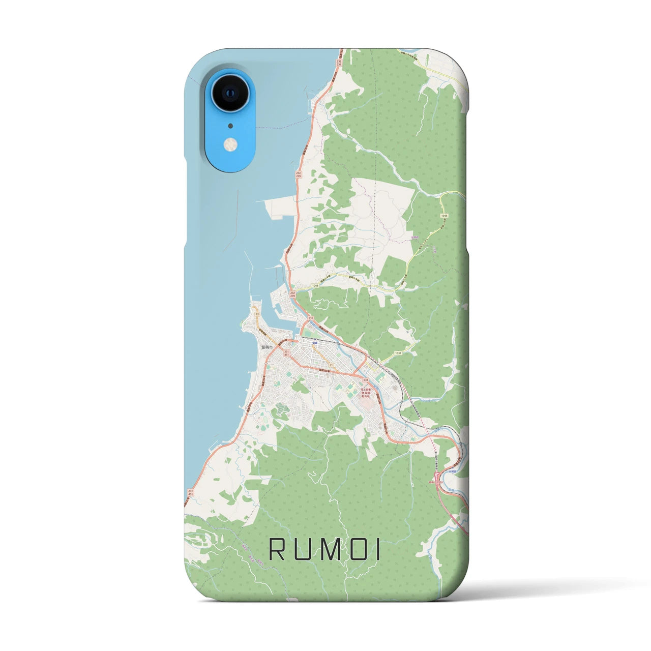 【留萌(北海道)】地図柄iPhoneケース(バックカバータイプ)
