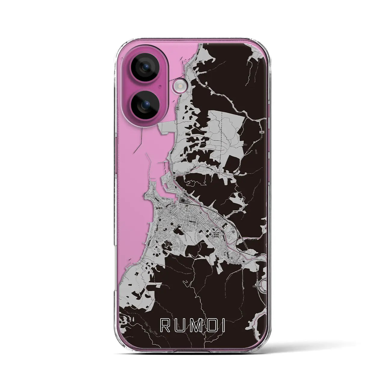 【留萌(北海道)】地図柄iPhoneケース(クリアタイプ)