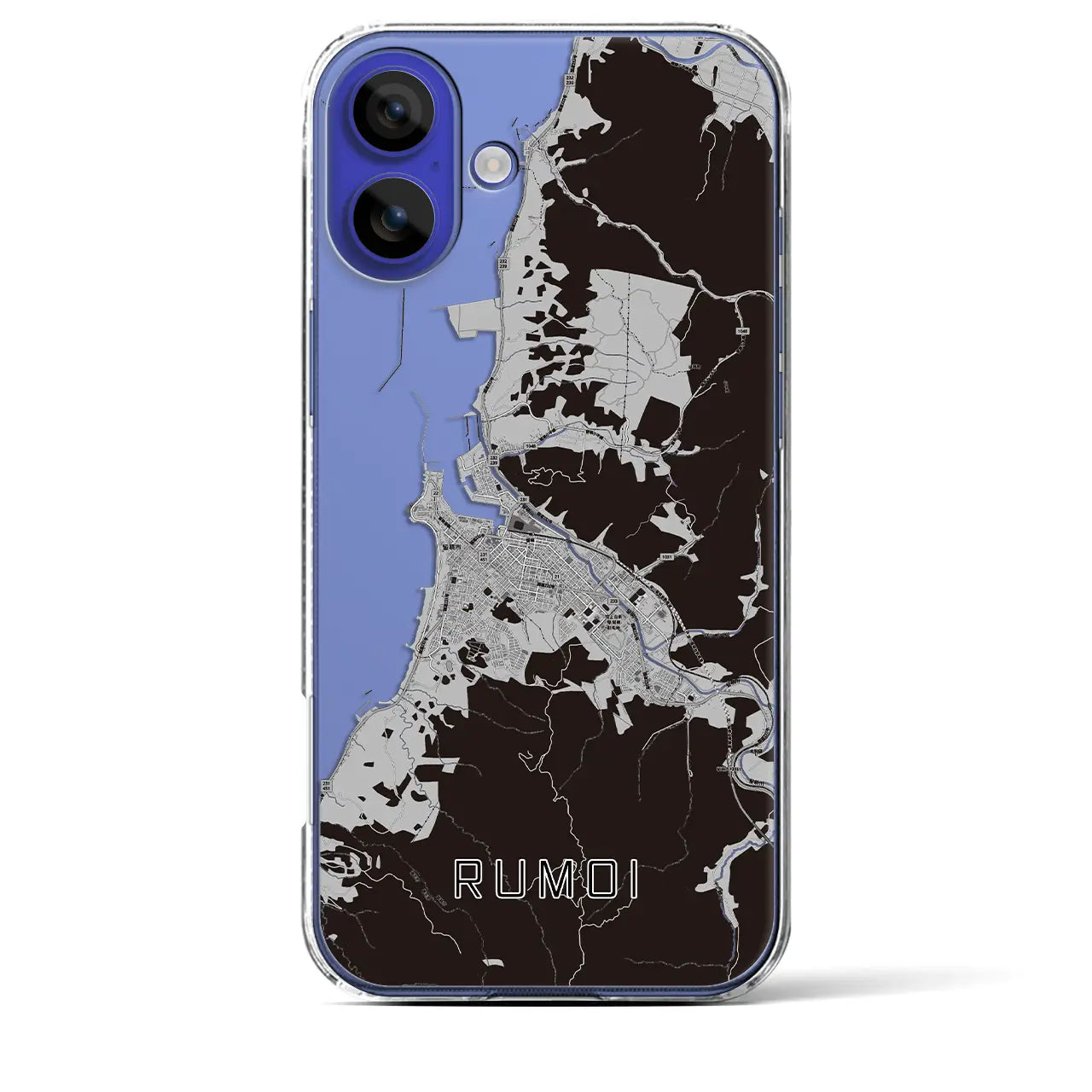 【留萌(北海道)】地図柄iPhoneケース(クリアタイプ)