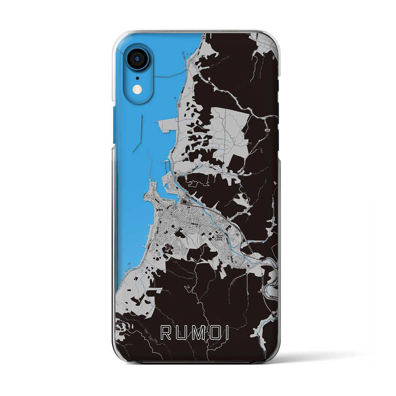 【留萌(北海道)】地図柄iPhoneケース(クリアタイプ)