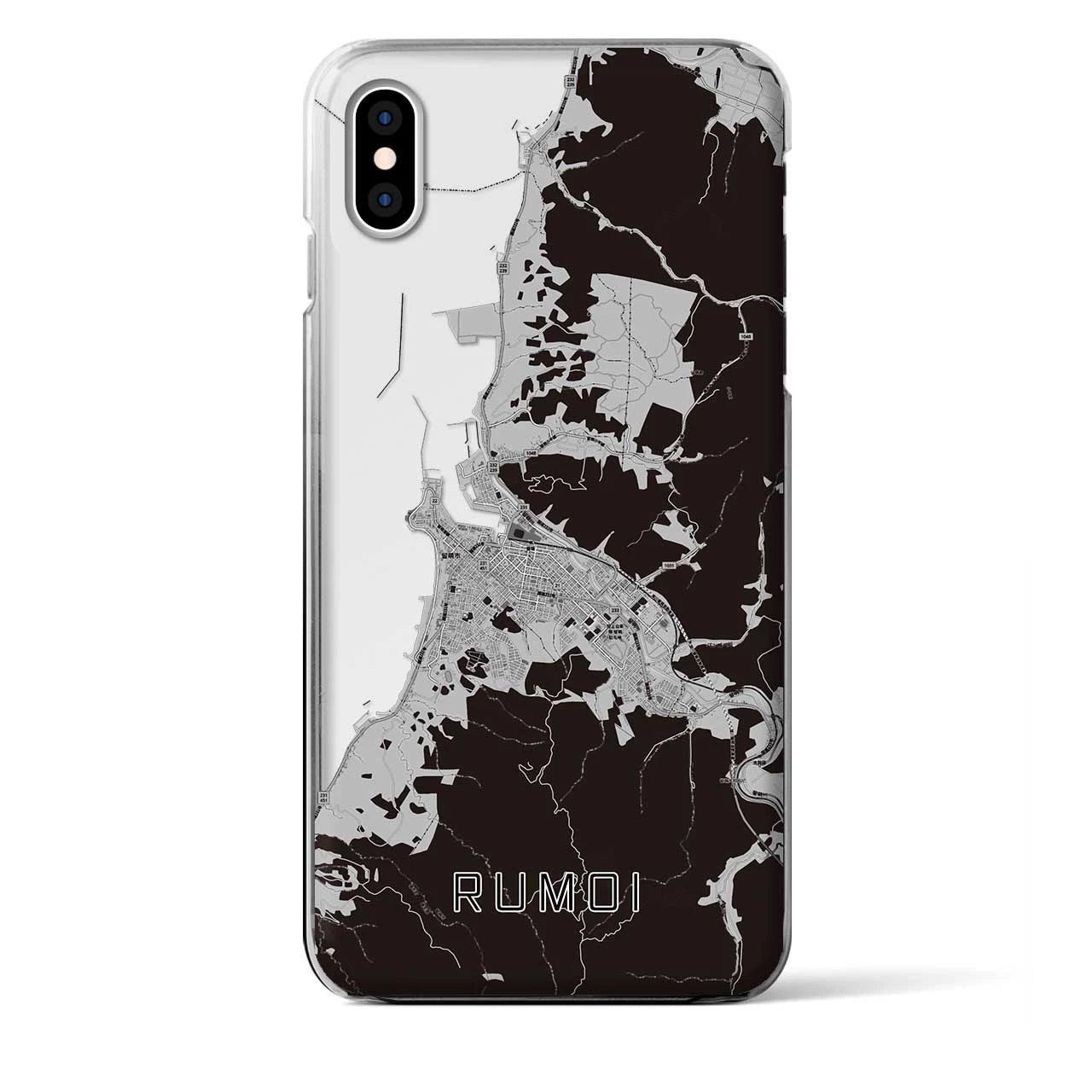 【留萌(北海道)】地図柄iPhoneケース(クリアタイプ)