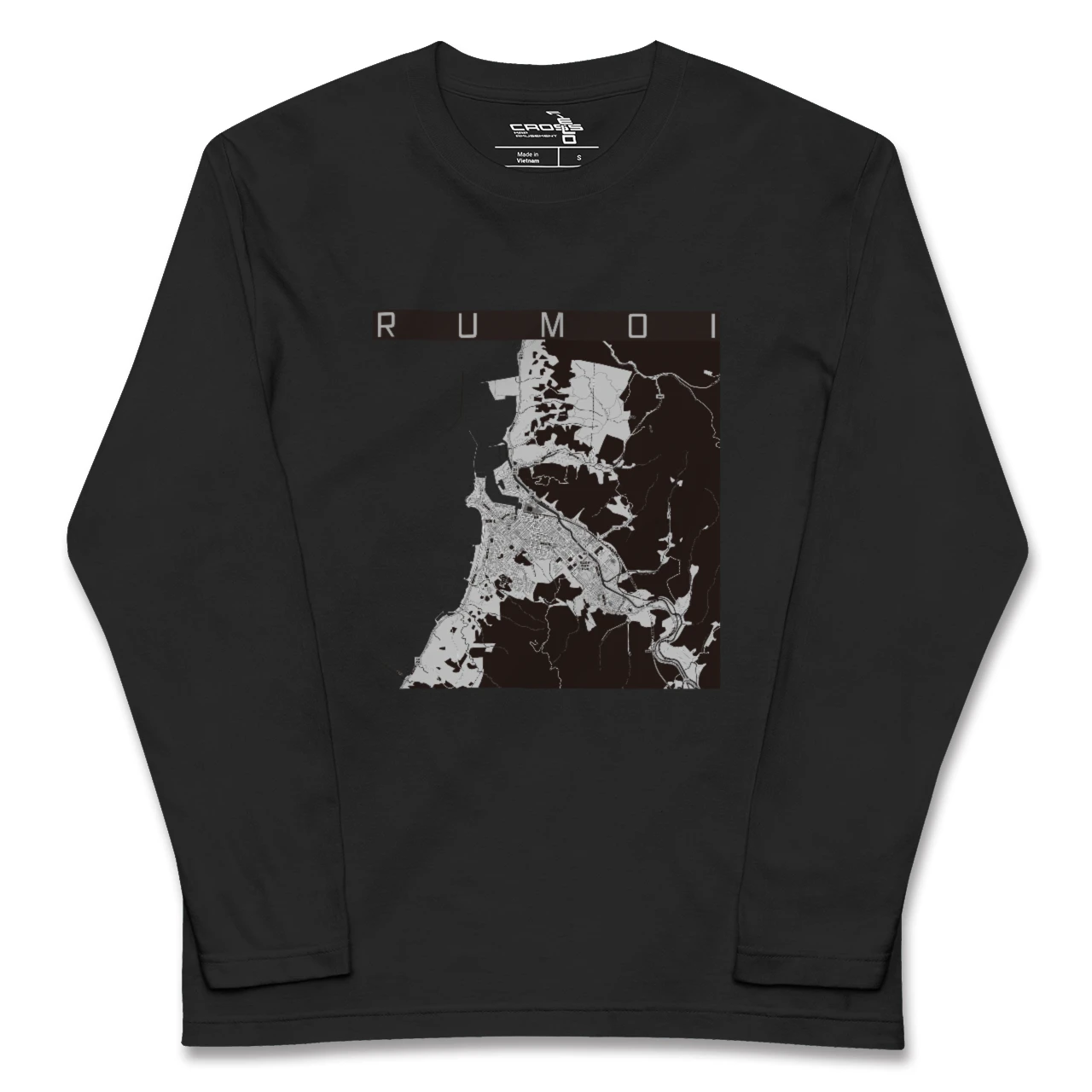 【留萌(北海道)】地図柄ロングスリーブTシャツ