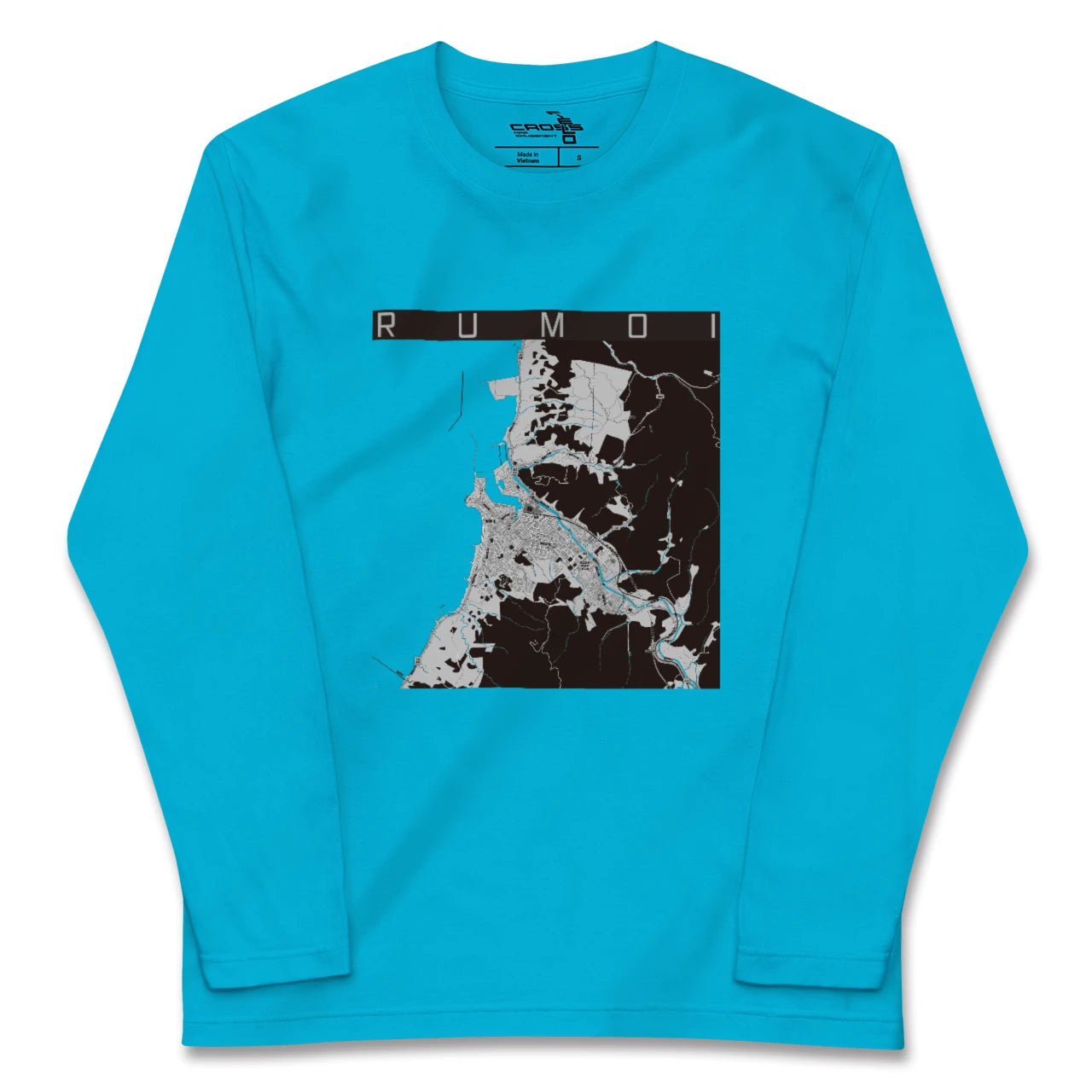 【留萌(北海道)】地図柄ロングスリーブTシャツ