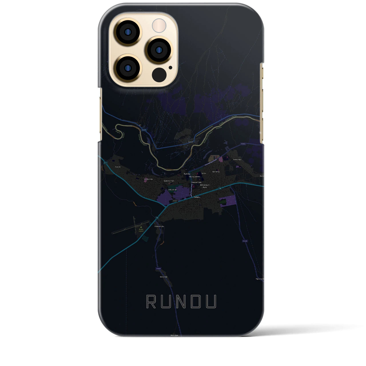 【ルンドゥ(ナミビア)】地図柄iPhoneケース(バックカバータイプ)