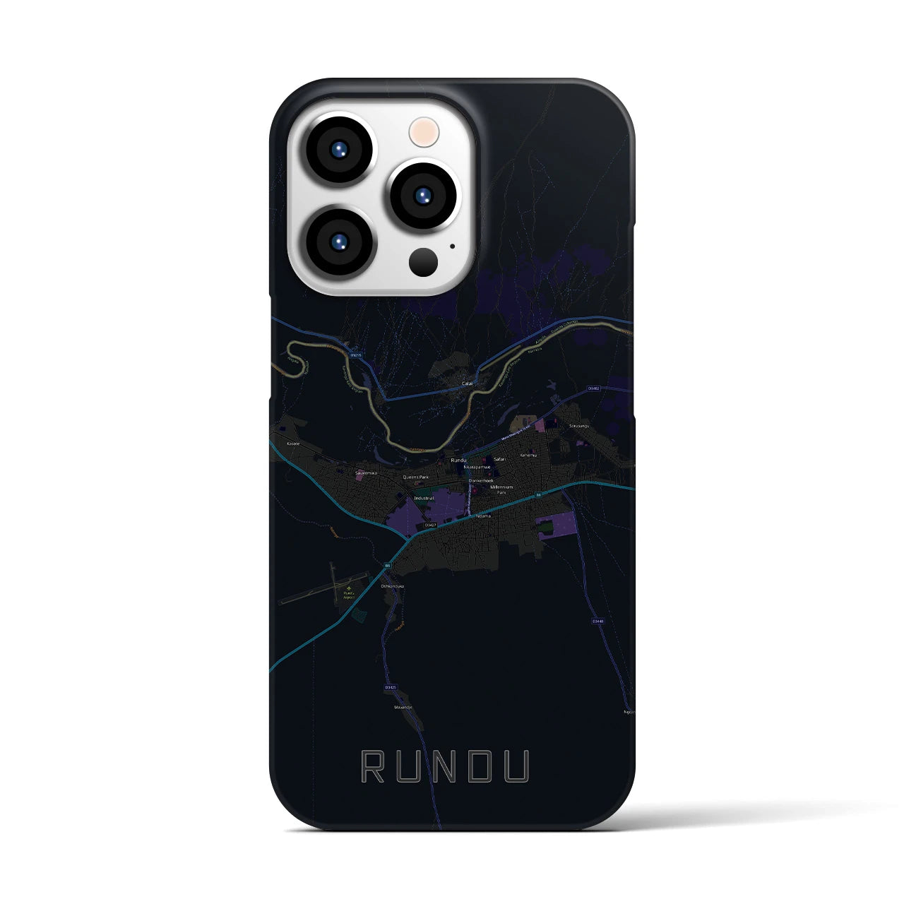 【ルンドゥ(ナミビア)】地図柄iPhoneケース(バックカバータイプ)