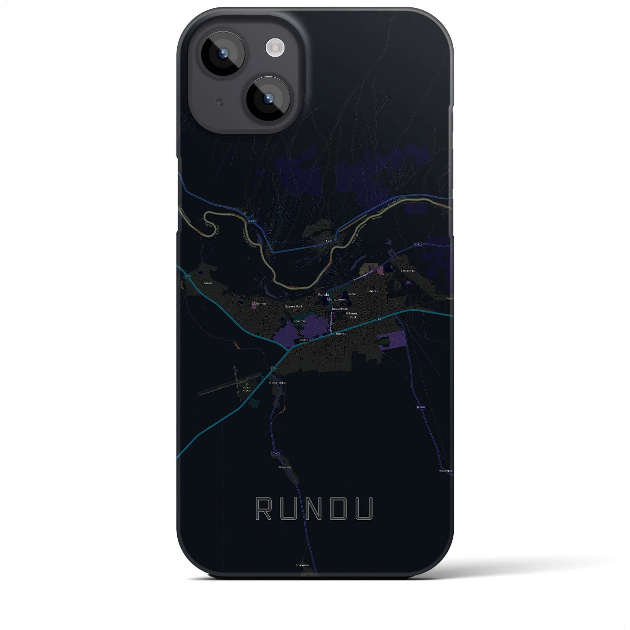 【ルンドゥ(ナミビア)】地図柄iPhoneケース(バックカバータイプ)