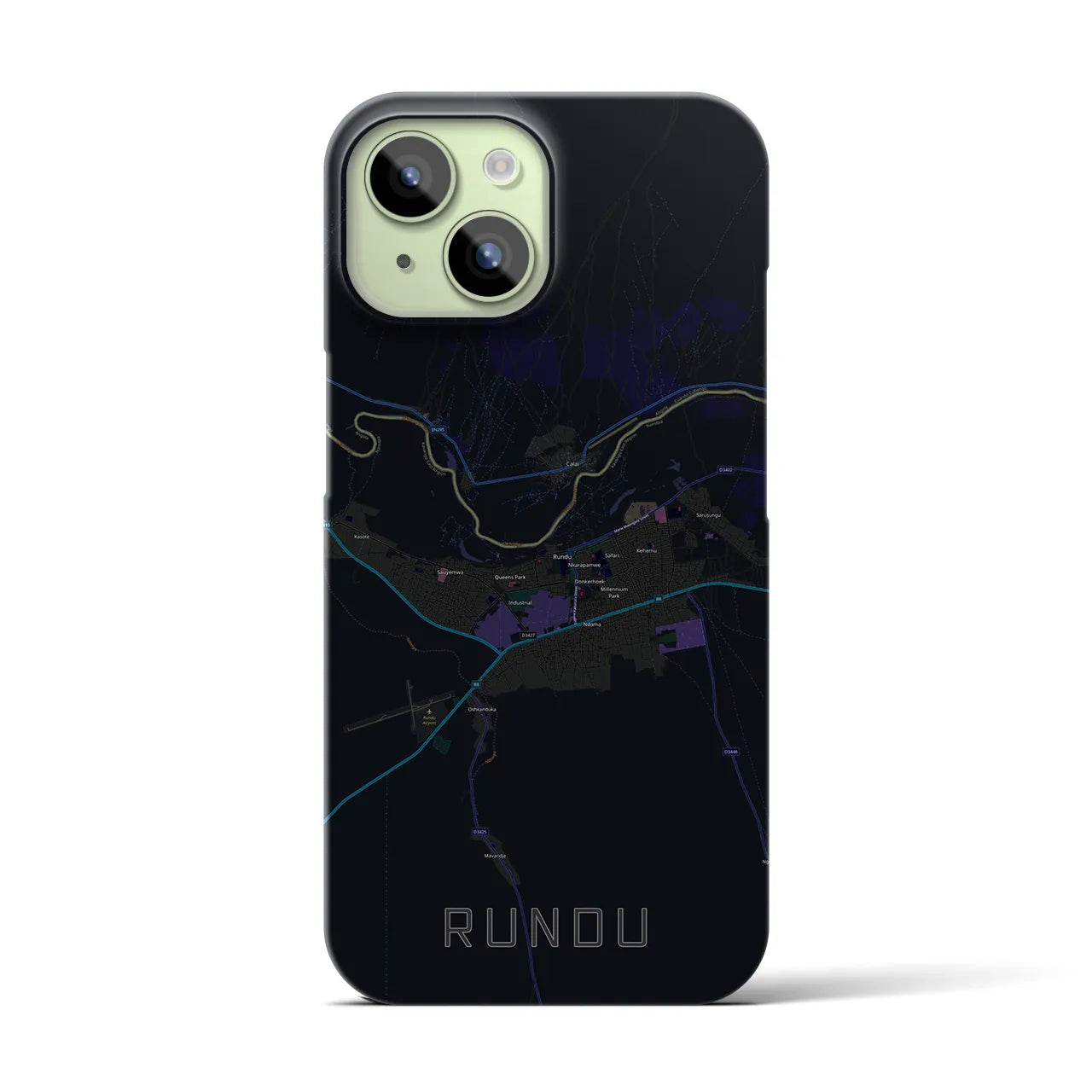 【ルンドゥ(ナミビア)】地図柄iPhoneケース(バックカバータイプ)