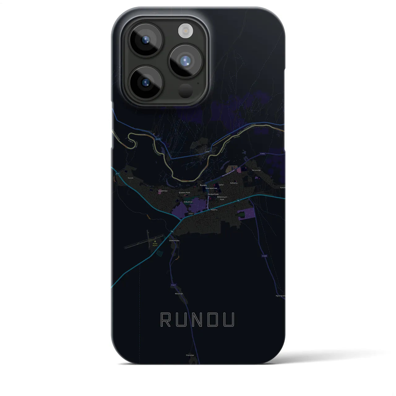 【ルンドゥ(ナミビア)】地図柄iPhoneケース(バックカバータイプ)