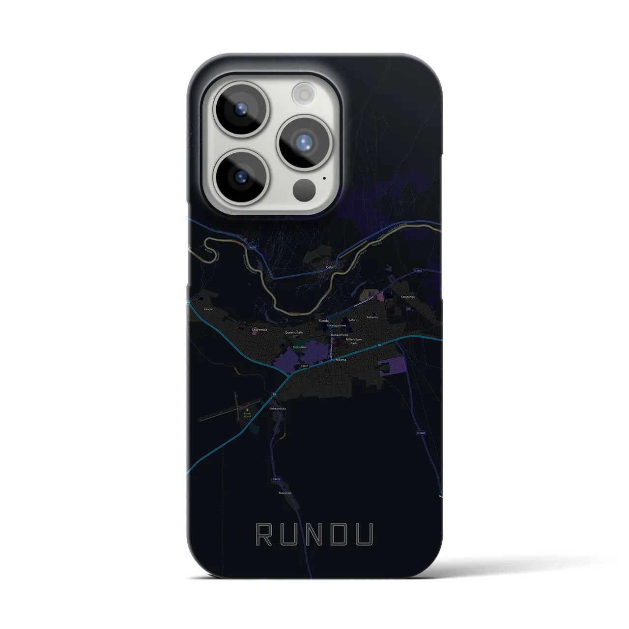 【ルンドゥ(ナミビア)】地図柄iPhoneケース(バックカバータイプ)