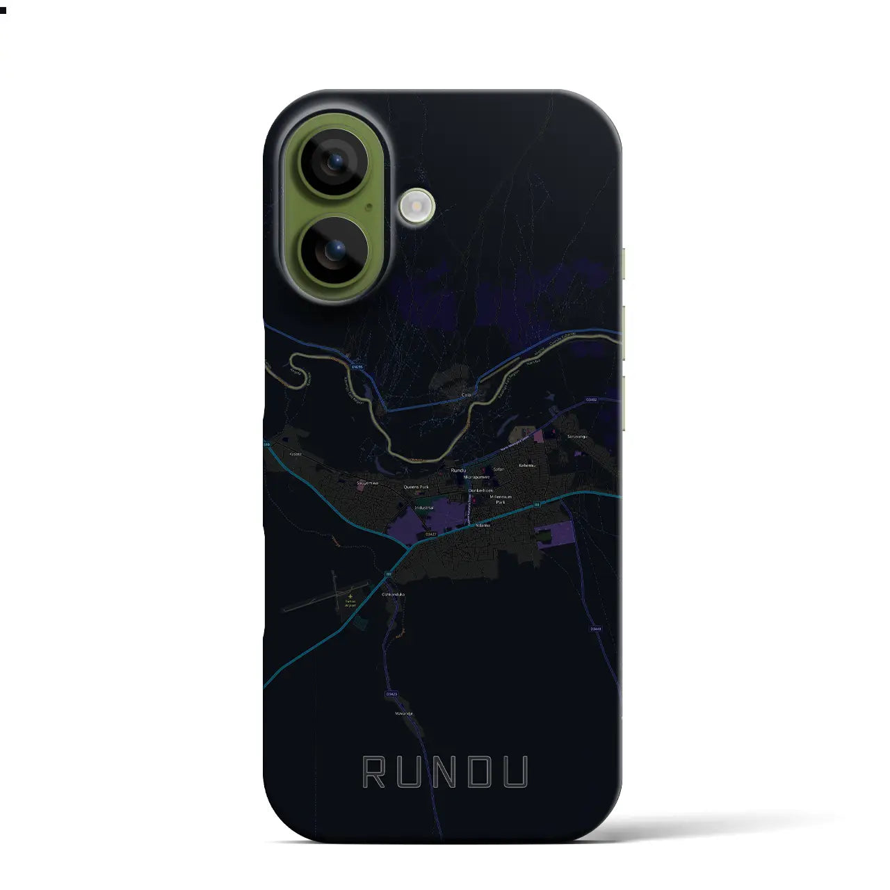 【ルンドゥ(ナミビア)】地図柄iPhoneケース(バックカバータイプ)