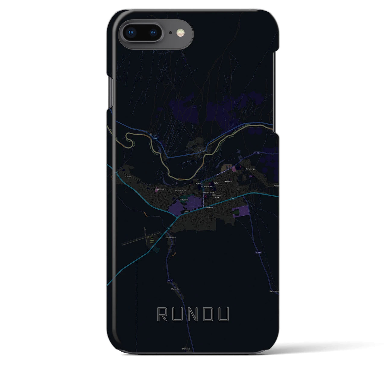 【ルンドゥ(ナミビア)】地図柄iPhoneケース(バックカバータイプ)